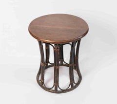 Pair of Armchairs with matching side Table "Papasan", 1960s