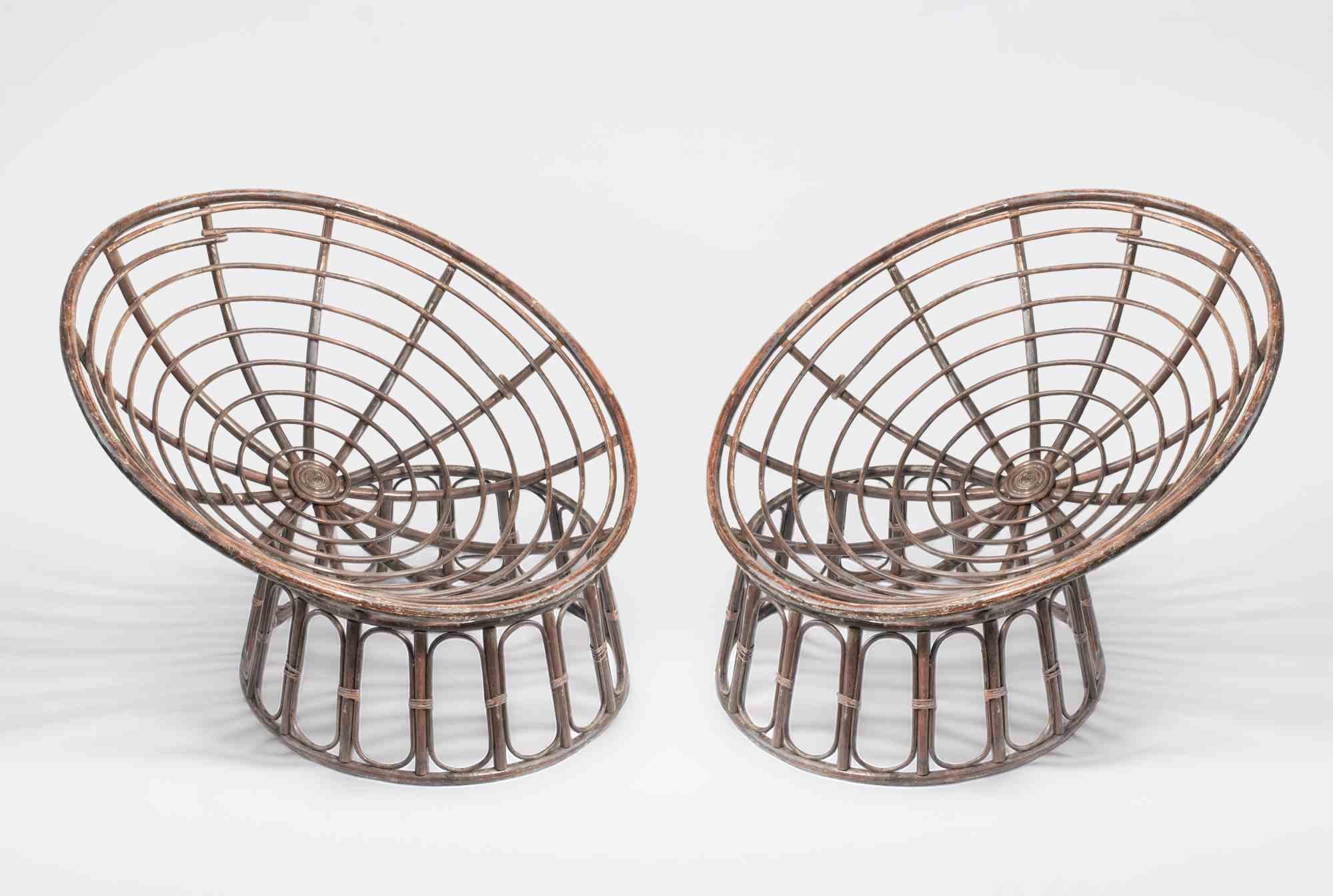 Pair of Armchairs with matching side Table 