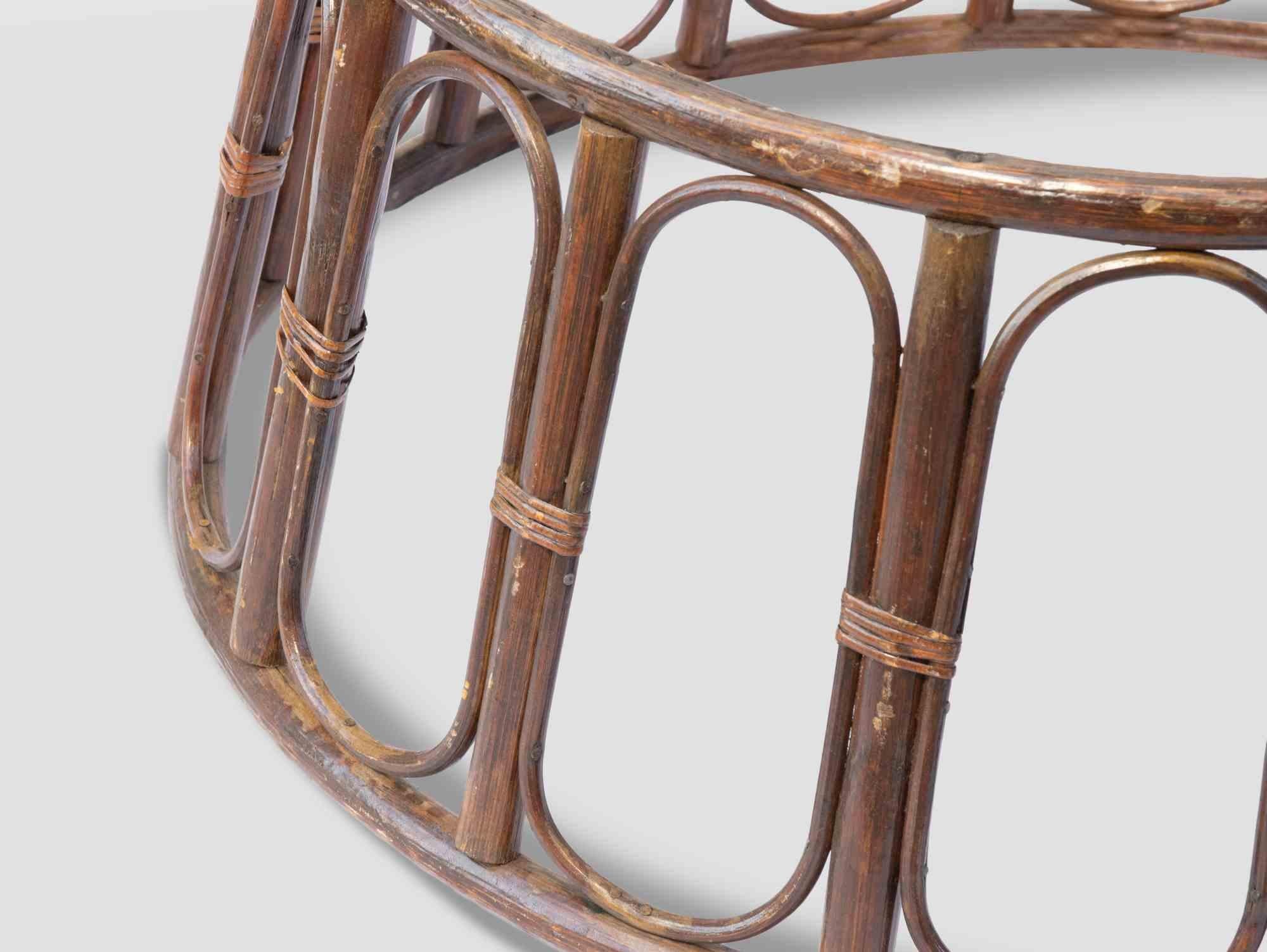 Wood Pair of Armchairs with matching side Table 