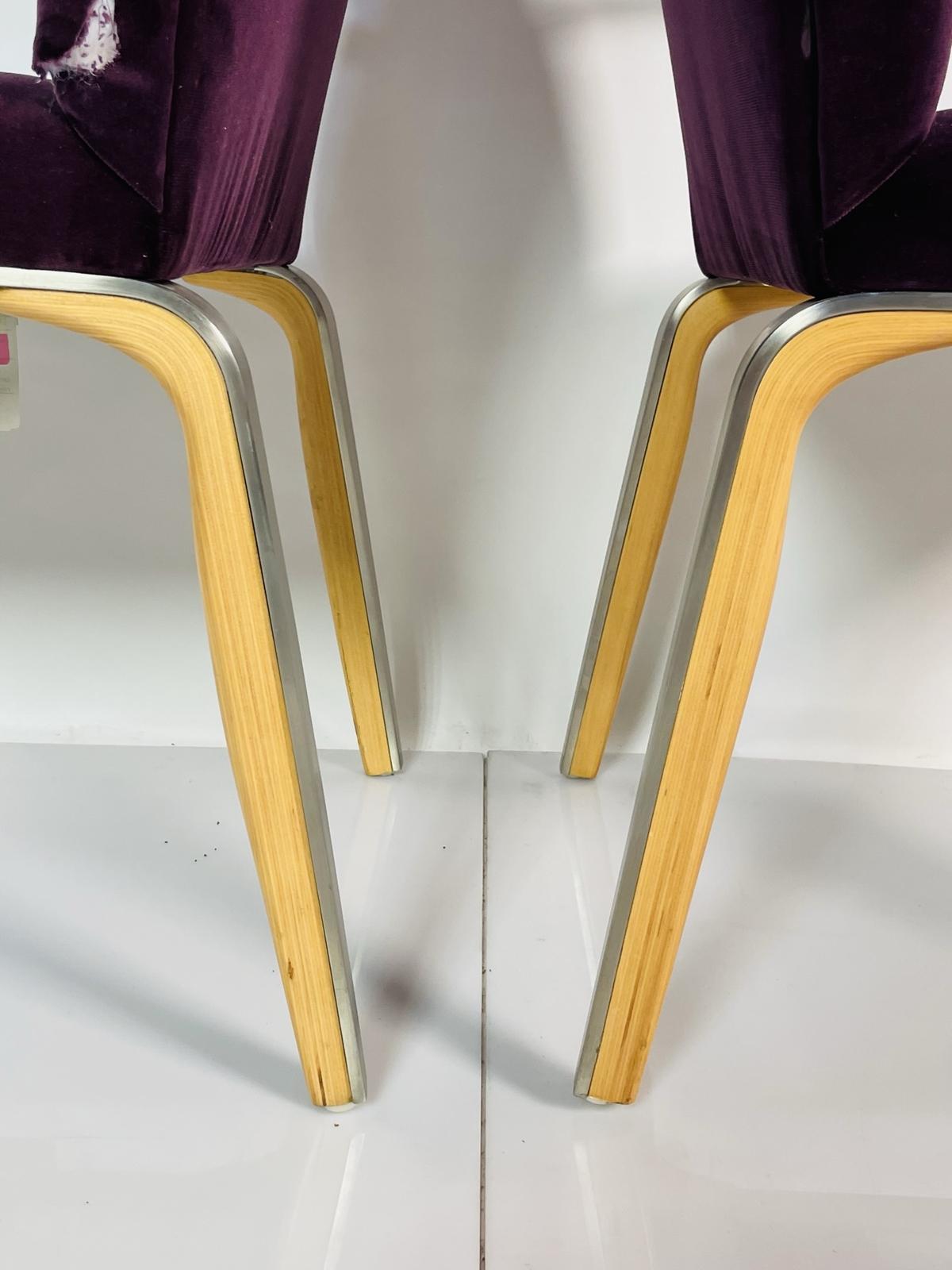 Ein Paar Sessel mit Metall- und Holzrahmen von Bernhardt im Angebot 8