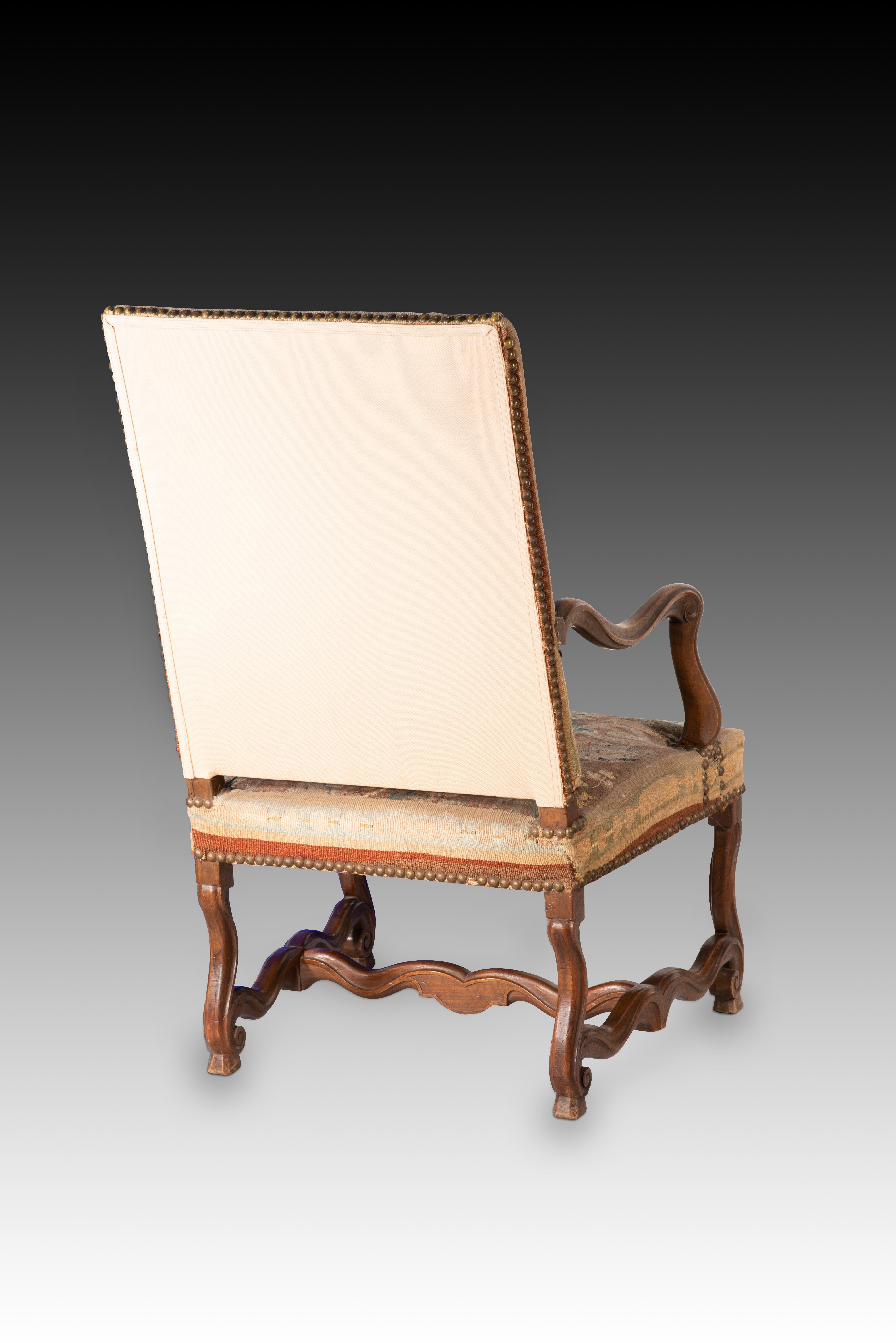 Européen Paire de fauteuils. Bois, textile. XVIIIe siècle. en vente