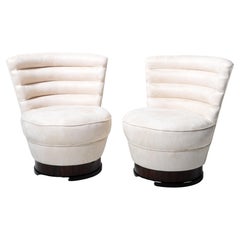 Pair of Armless Lounge Chairs