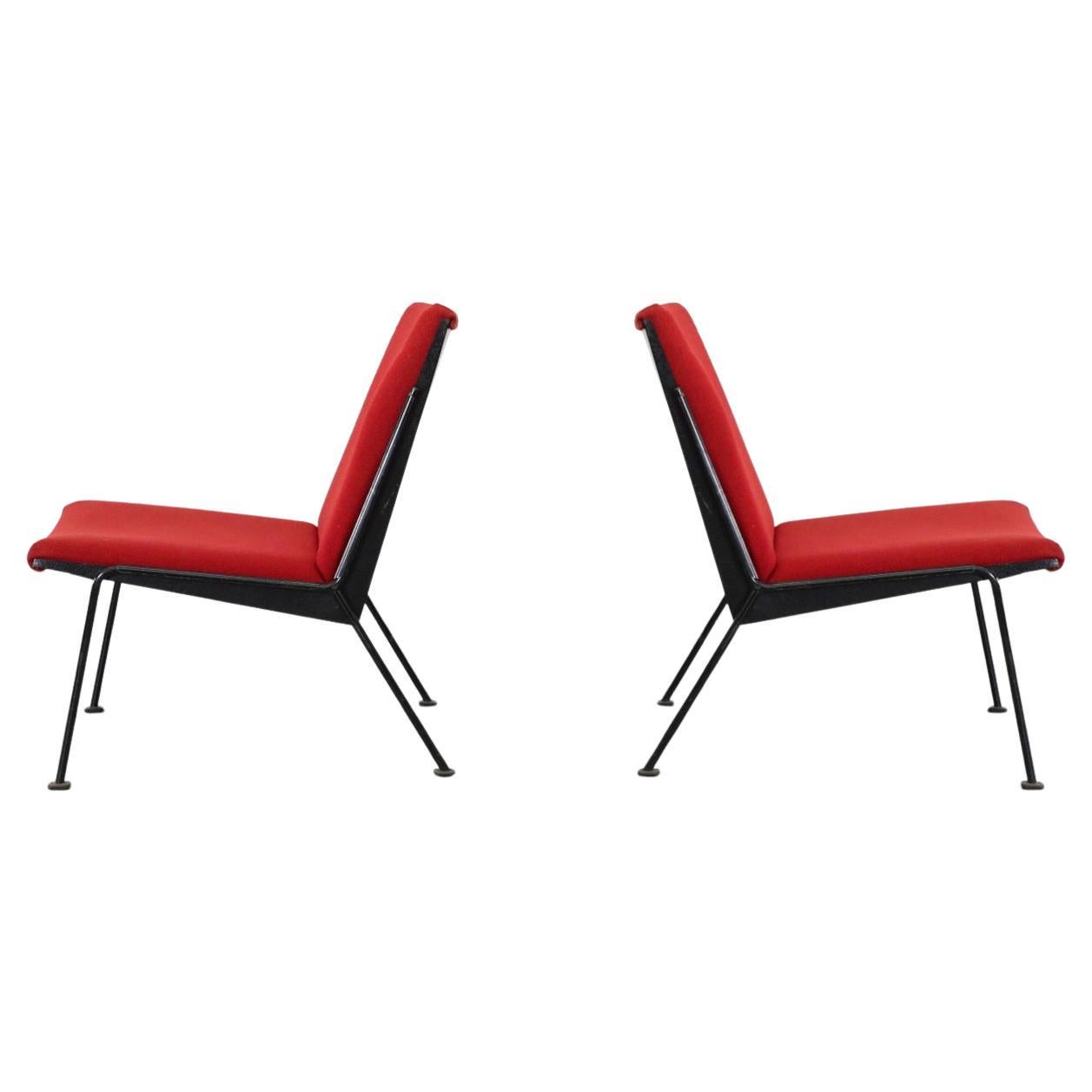 Pair of Armless Oase Lounge Chairs by Wim Rietveld for Ahrend de Cirkel