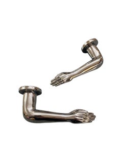 Arms Door Handles by Quintana Partners, Solid Brass & Chrome, Spain