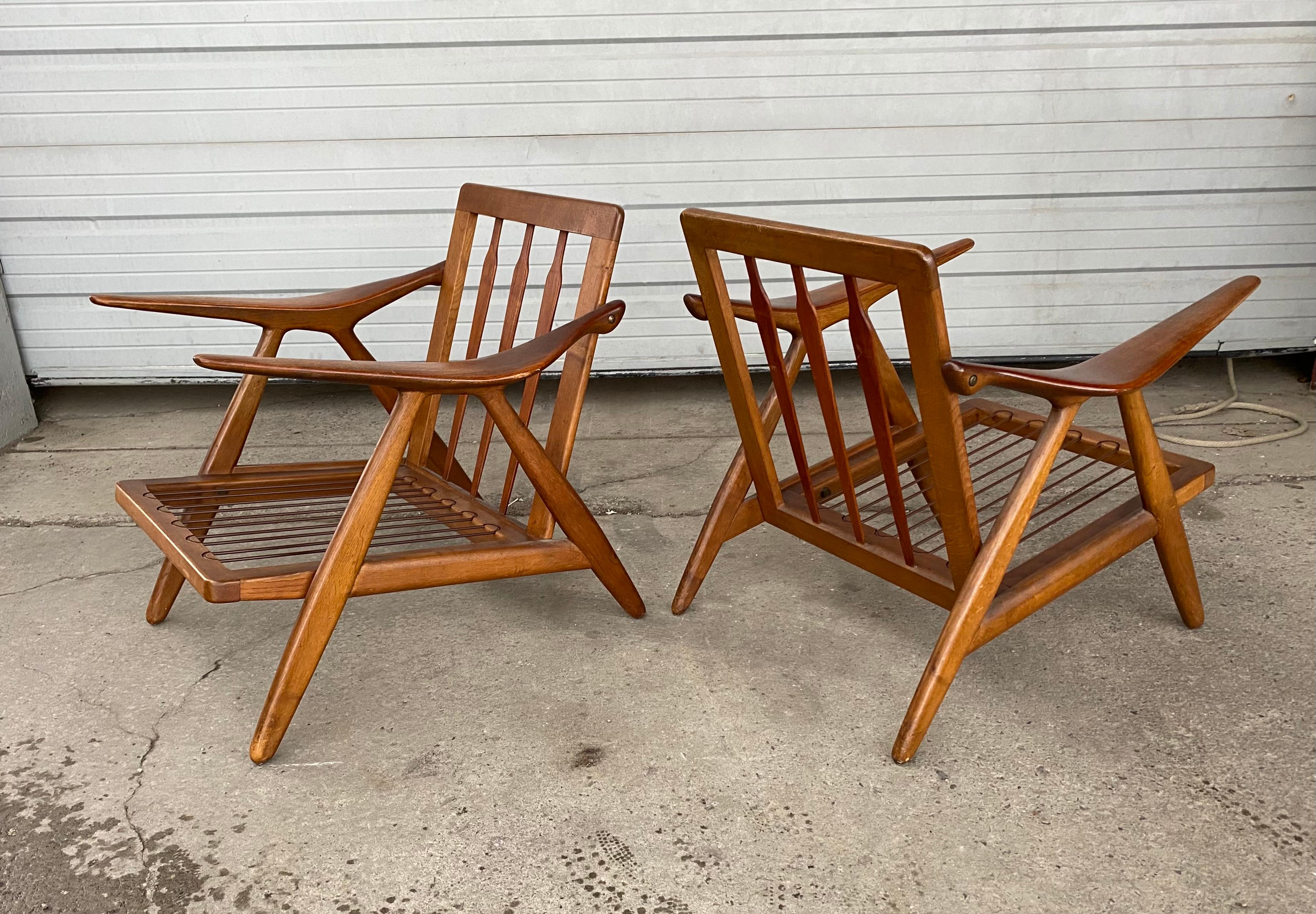 Pair of Arne Hovmand Olsen for Mogens Kold Lounge Chairs 6