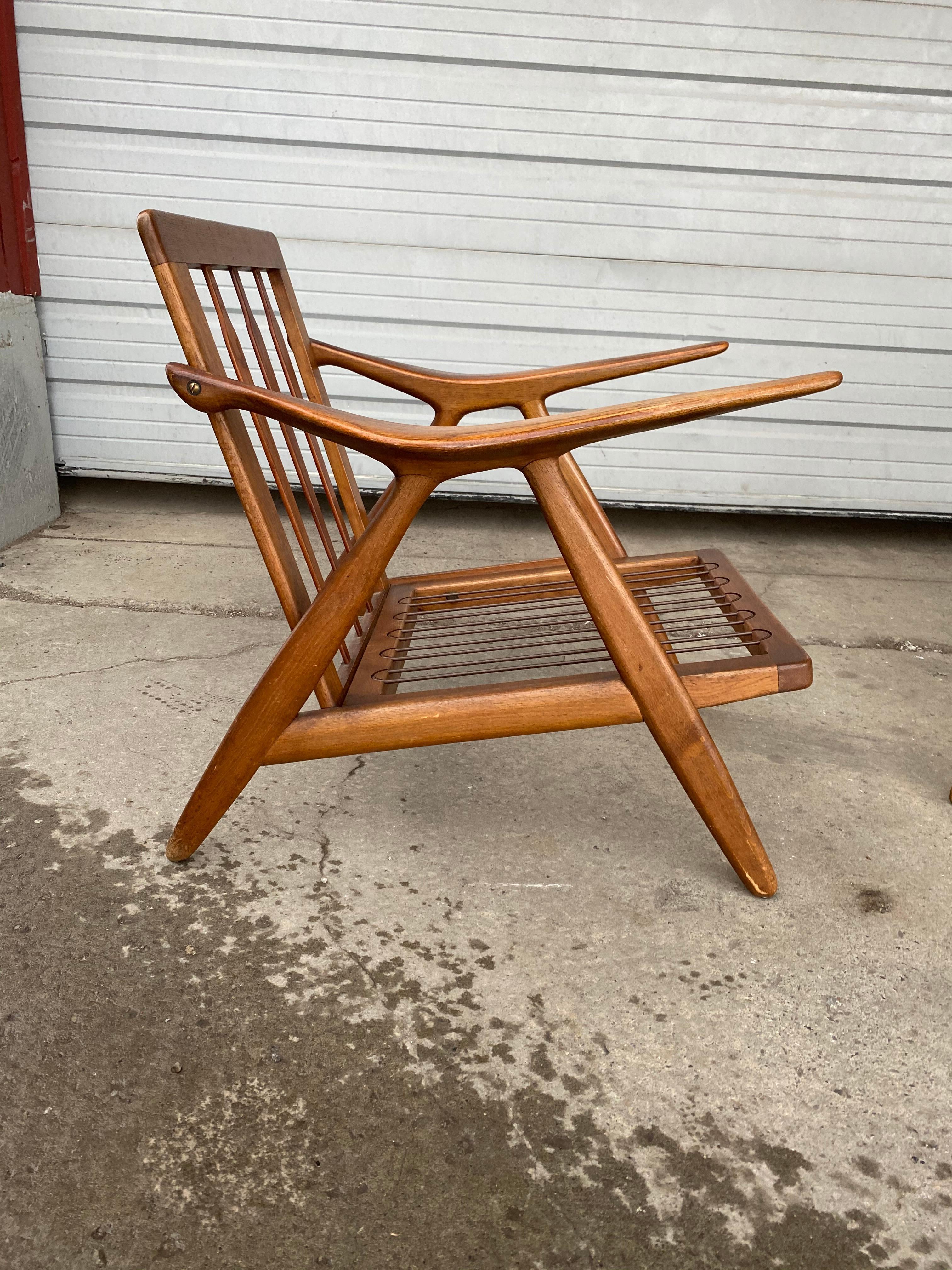 Pair of Arne Hovmand Olsen for Mogens Kold Lounge Chairs In Good Condition In Buffalo, NY