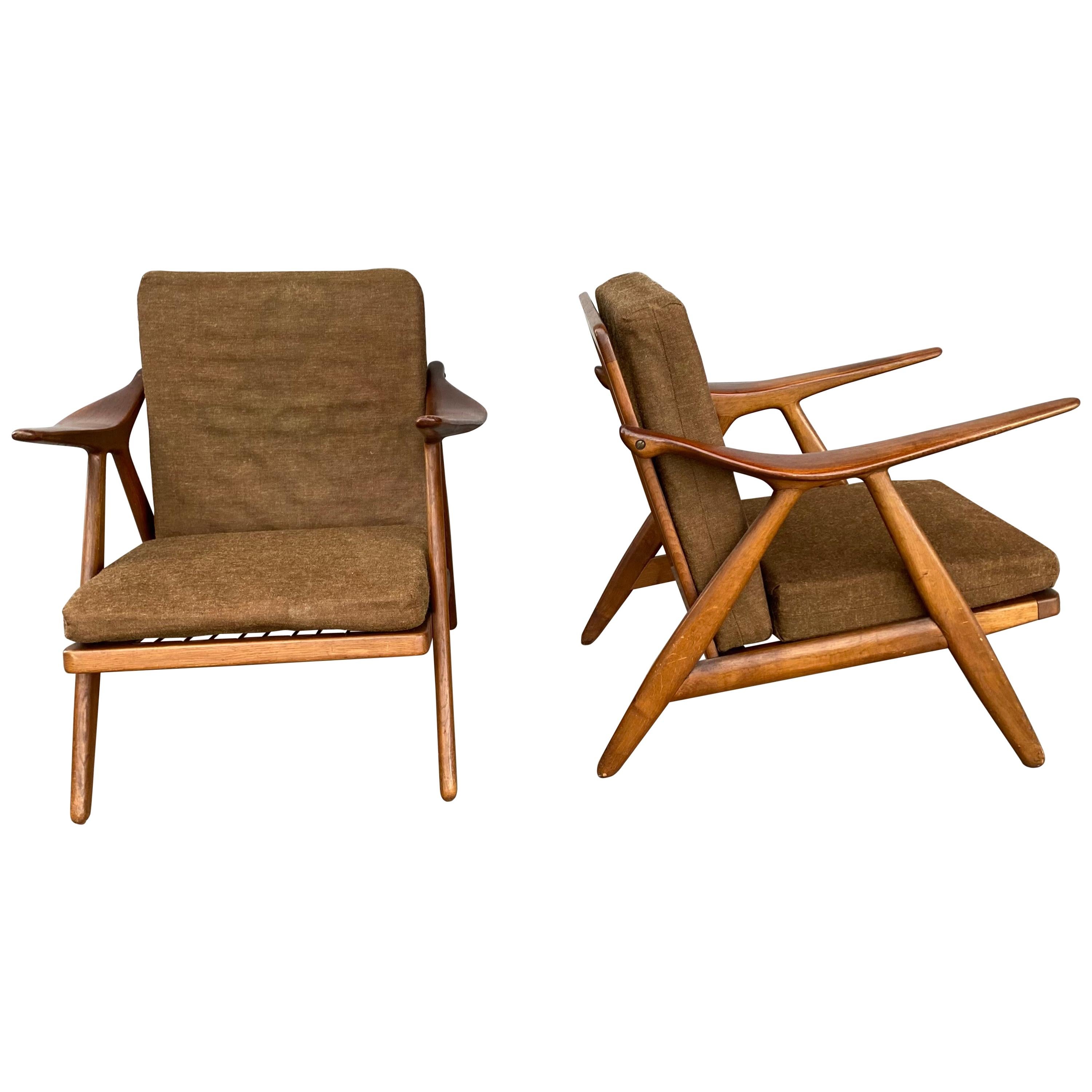 Pair of Arne Hovmand Olsen for Mogens Kold Lounge Chairs