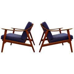 Pair of Arne Hovmand-Olsen Model MK-119 Lounge Chairs for Mogens Kold
