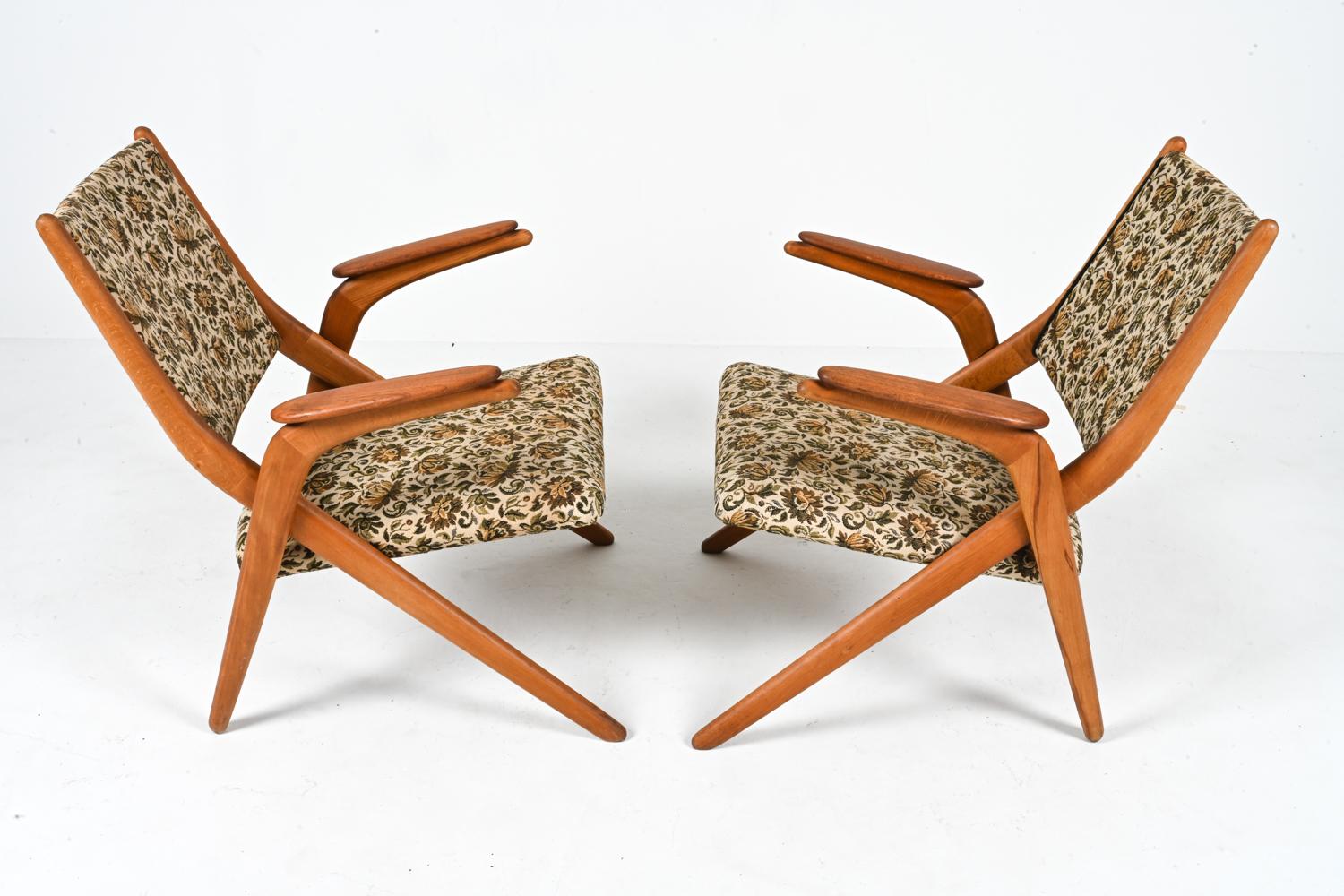 Pair of Arne Hovmand Olsen-Style Swedish Mid-Century Teak Armchairs, 1960's For Sale 4