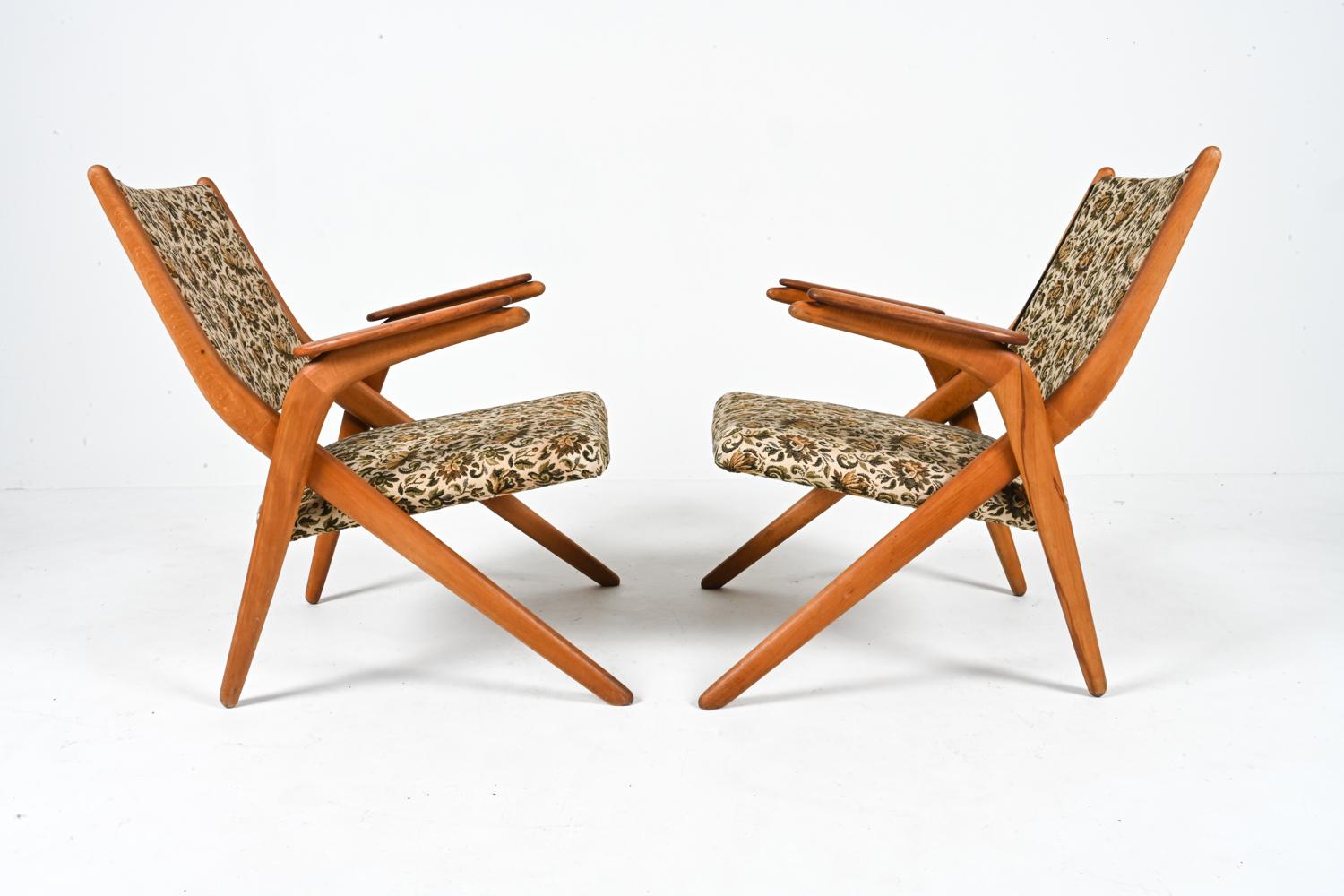 Pair of Arne Hovmand Olsen-Style Swedish Mid-Century Teak Armchairs, 1960's For Sale 5