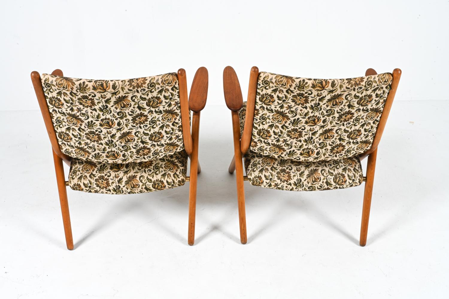Pair of Arne Hovmand Olsen-Style Swedish Mid-Century Teak Armchairs, 1960's For Sale 6