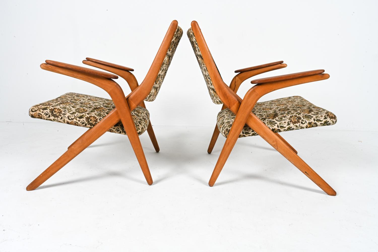 Paire de fauteuils suédois de style Olsen en teck du milieu du siècle dernier, années 1960 en vente 8