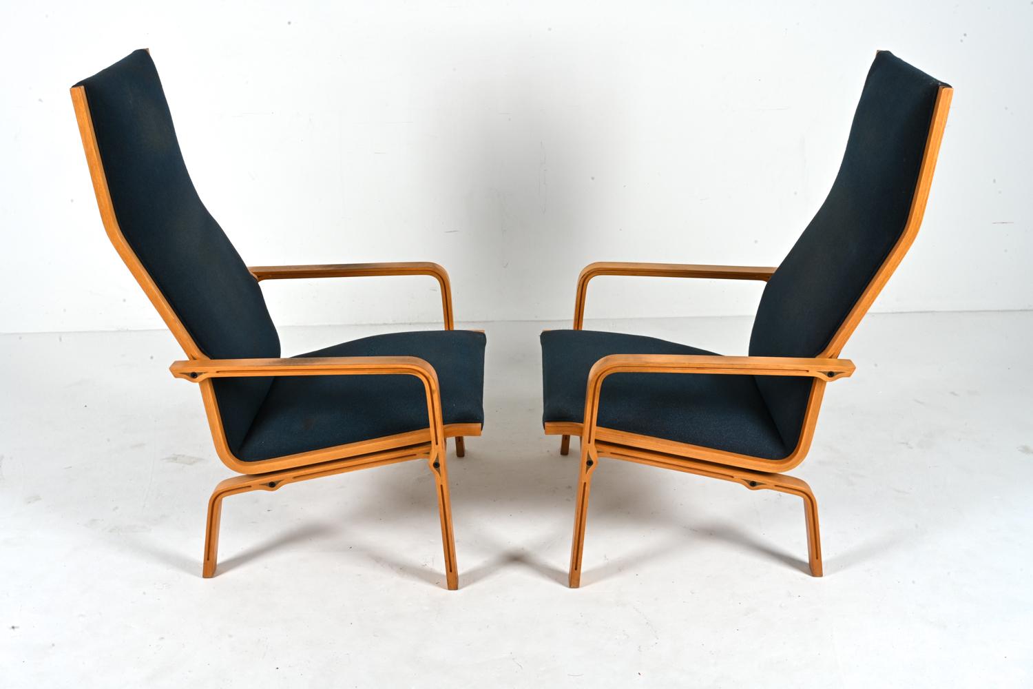 Pair of  Arne Jacobsen for Fritz Hansen Catherine Chairs in Beechwood For Sale 4