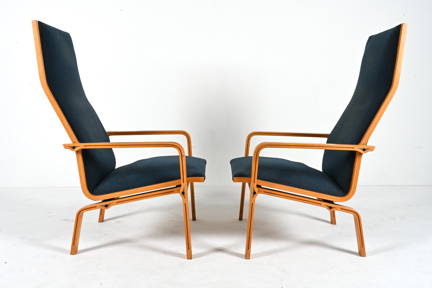 Pair of  Arne Jacobsen for Fritz Hansen Catherine Chairs in Beechwood For Sale 5