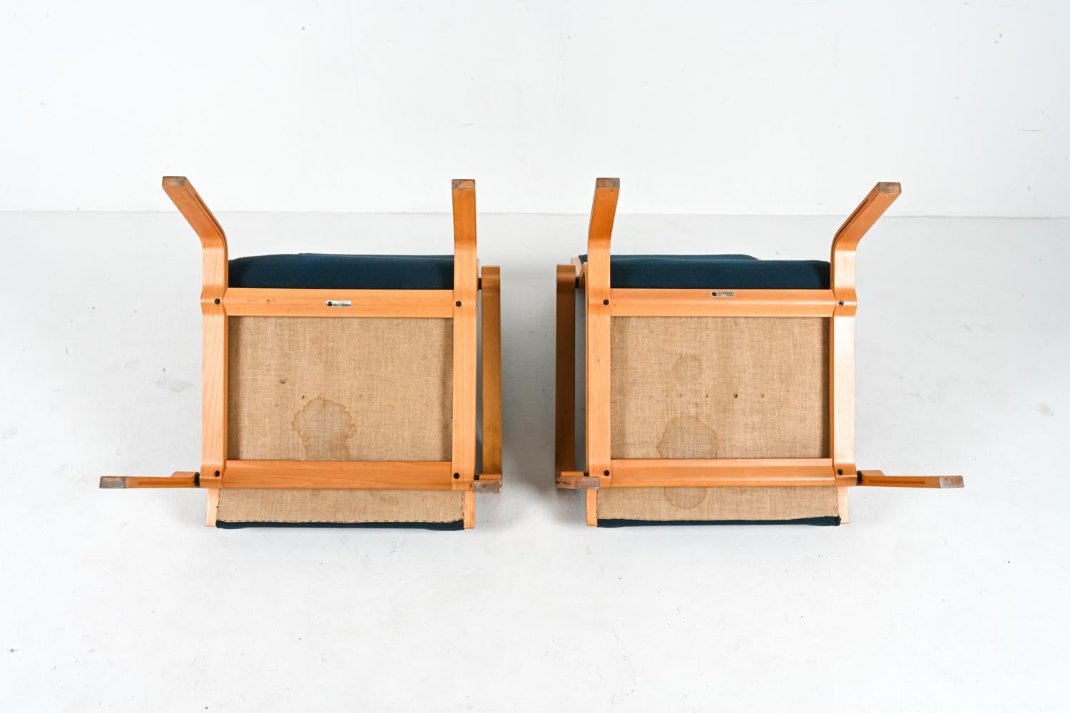 Pair of  Arne Jacobsen for Fritz Hansen Catherine Chairs in Beechwood For Sale 6