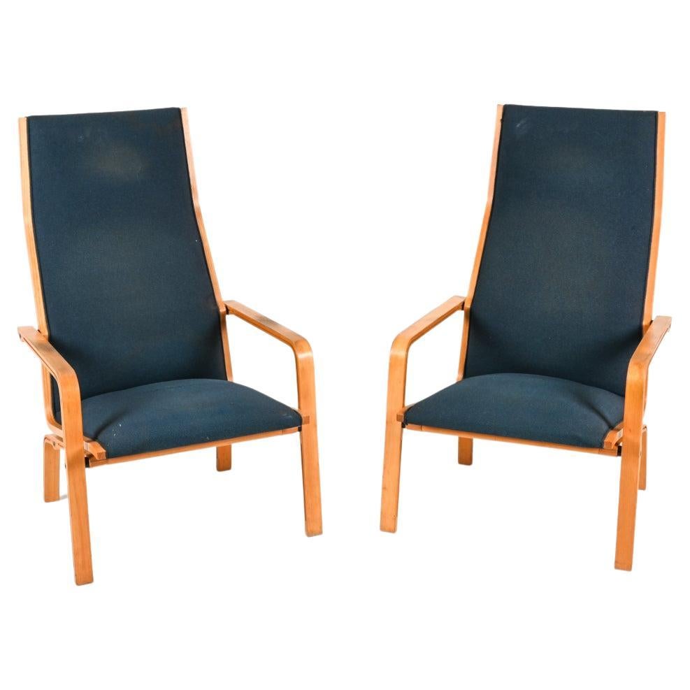 Pair of  Arne Jacobsen for Fritz Hansen Catherine Chairs in Beechwood