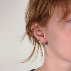 Pair of Arne Johansen Danish Modern Sterling Silver Boomerang Form Clip Earrings