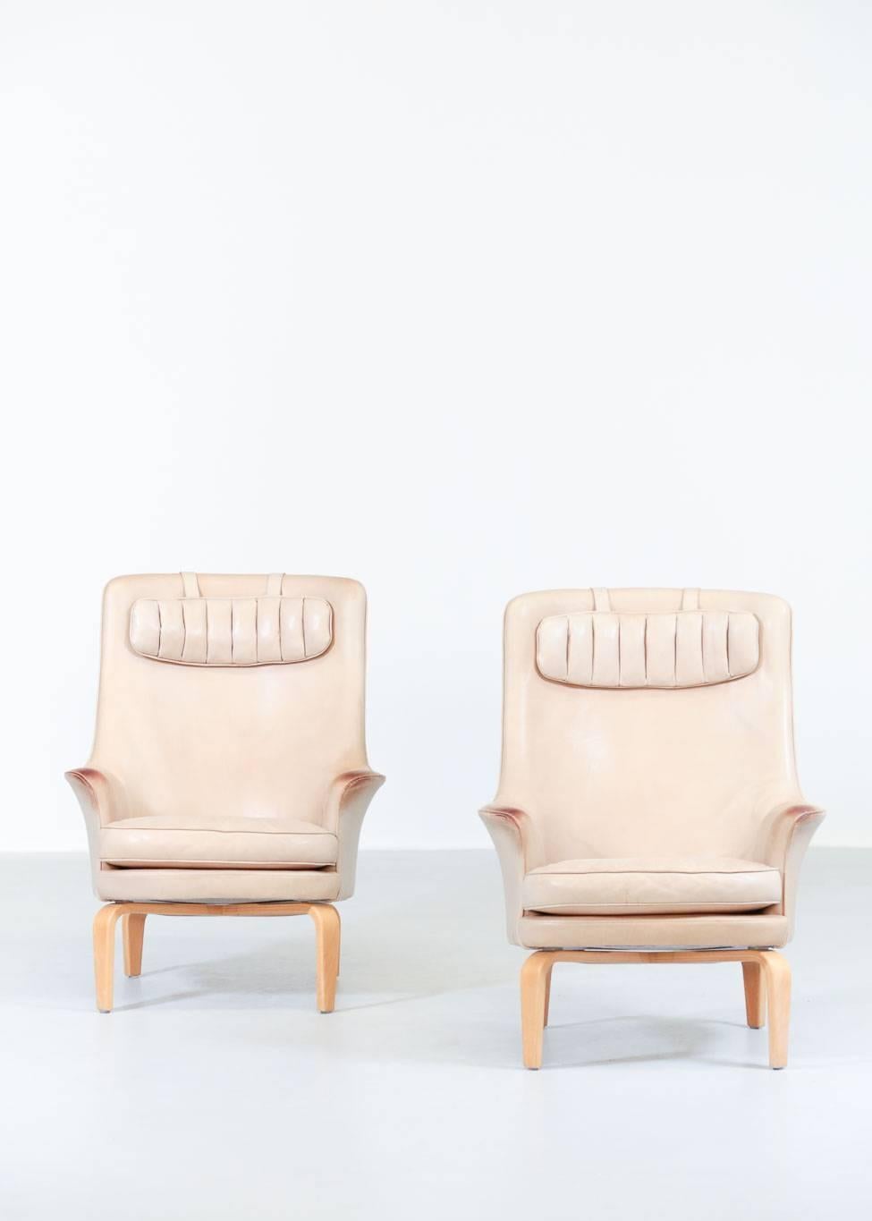 20th Century Pair of Arne Norell Armchairs Model 