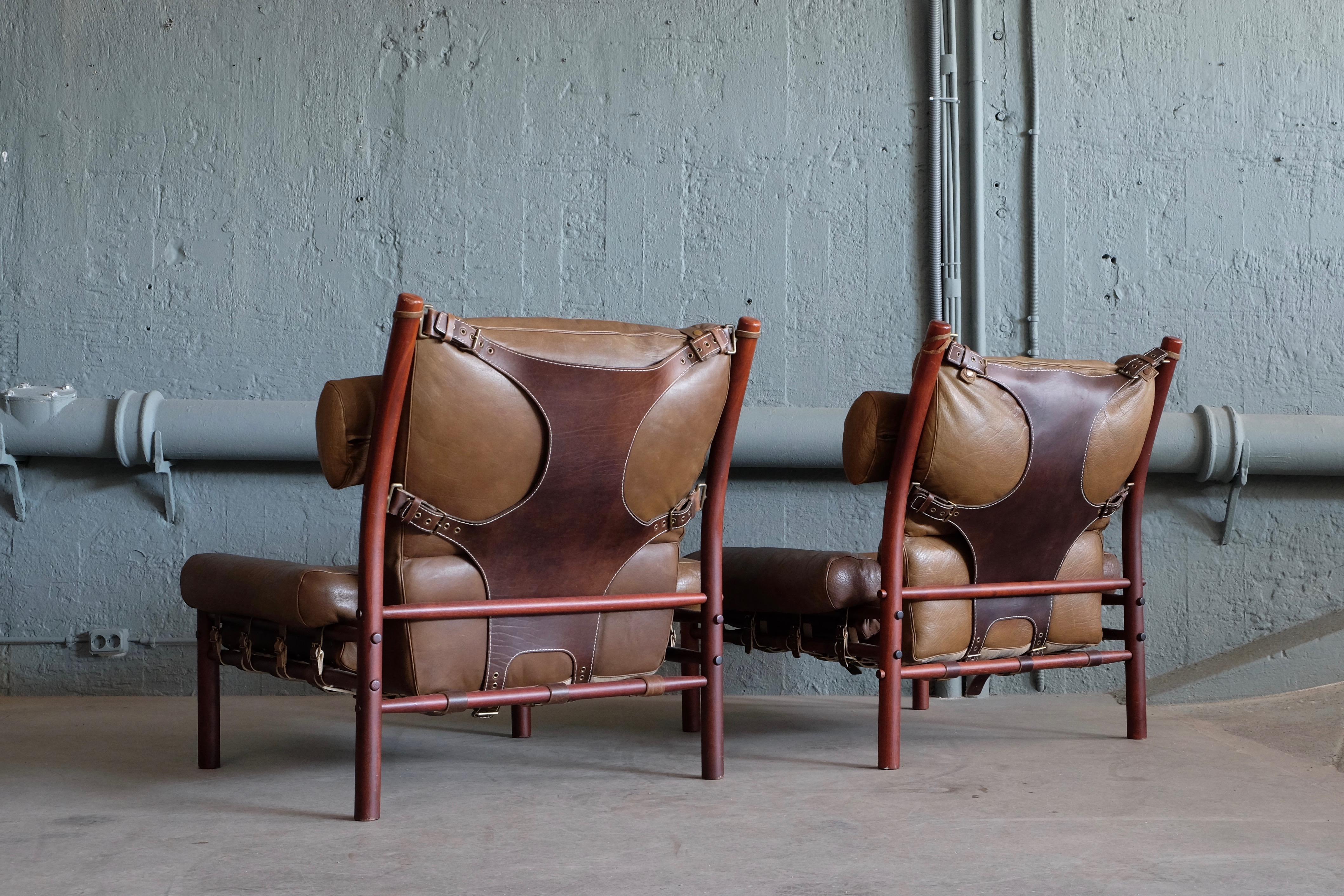Pair of Arne Norell Easy Chair Model Inca, 1960s 5