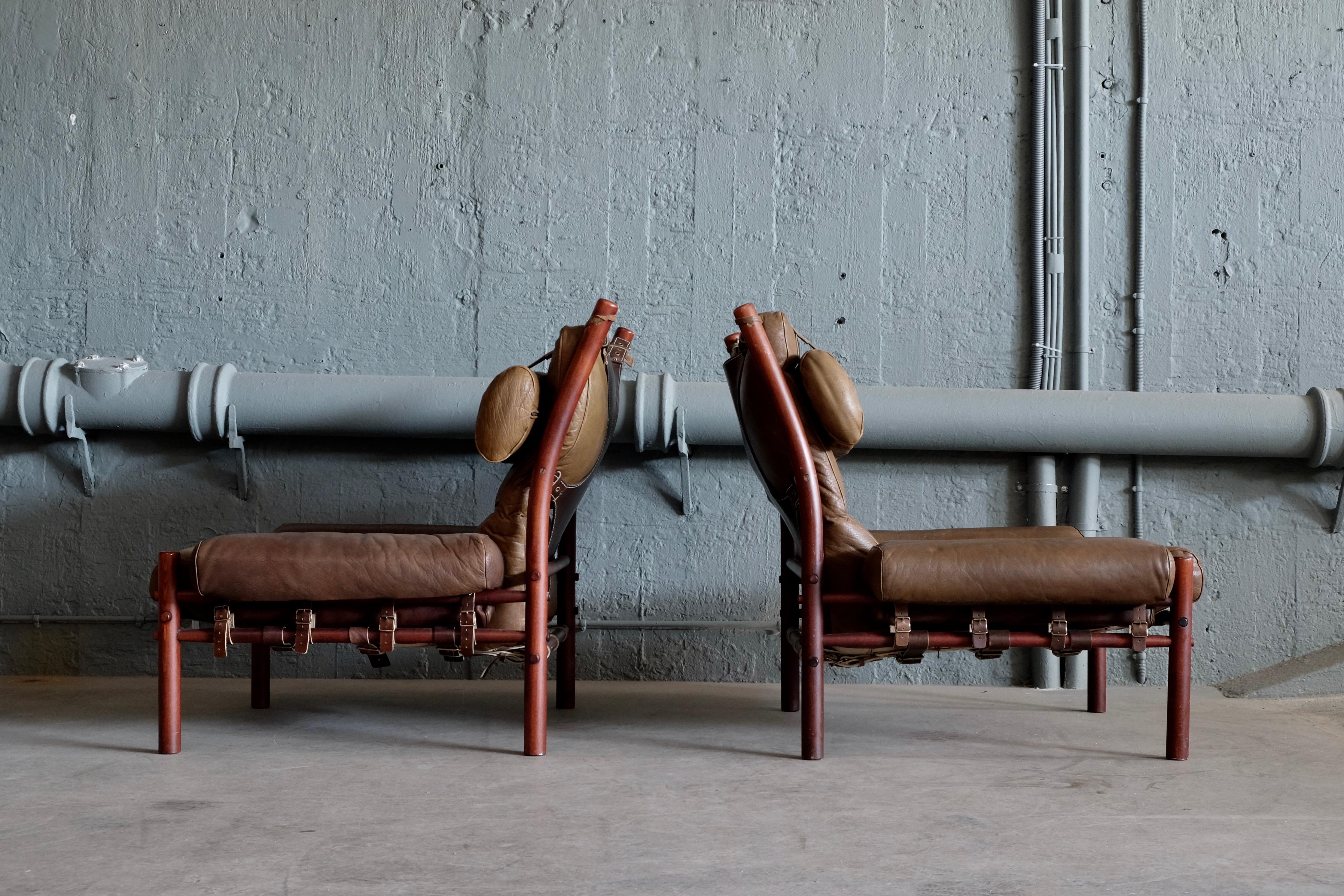 Pair of Arne Norell Easy Chair Model Inca, 1960s 7