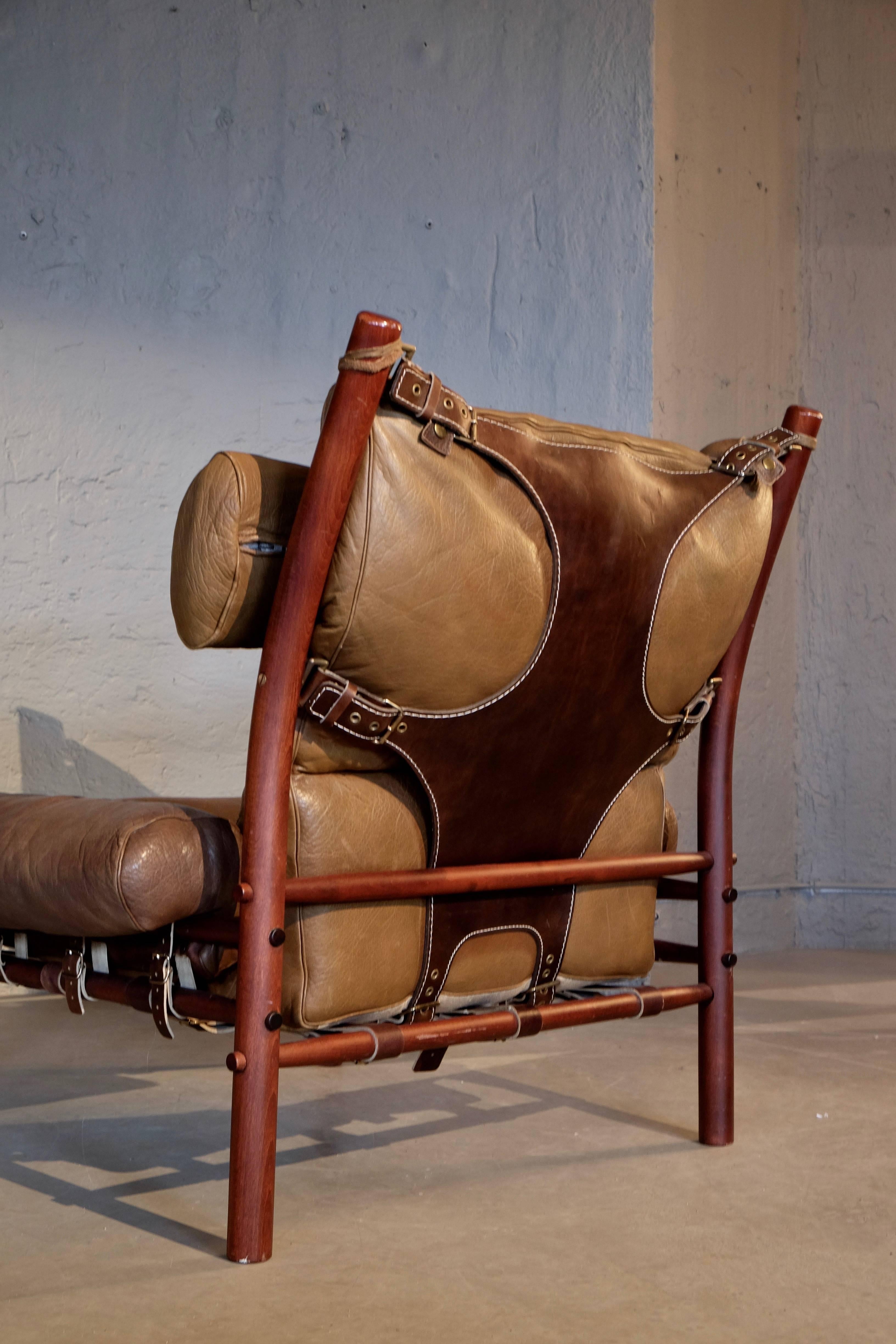 Scandinavian Modern Pair of Arne Norell Easy Chair Model Inca, 1960s