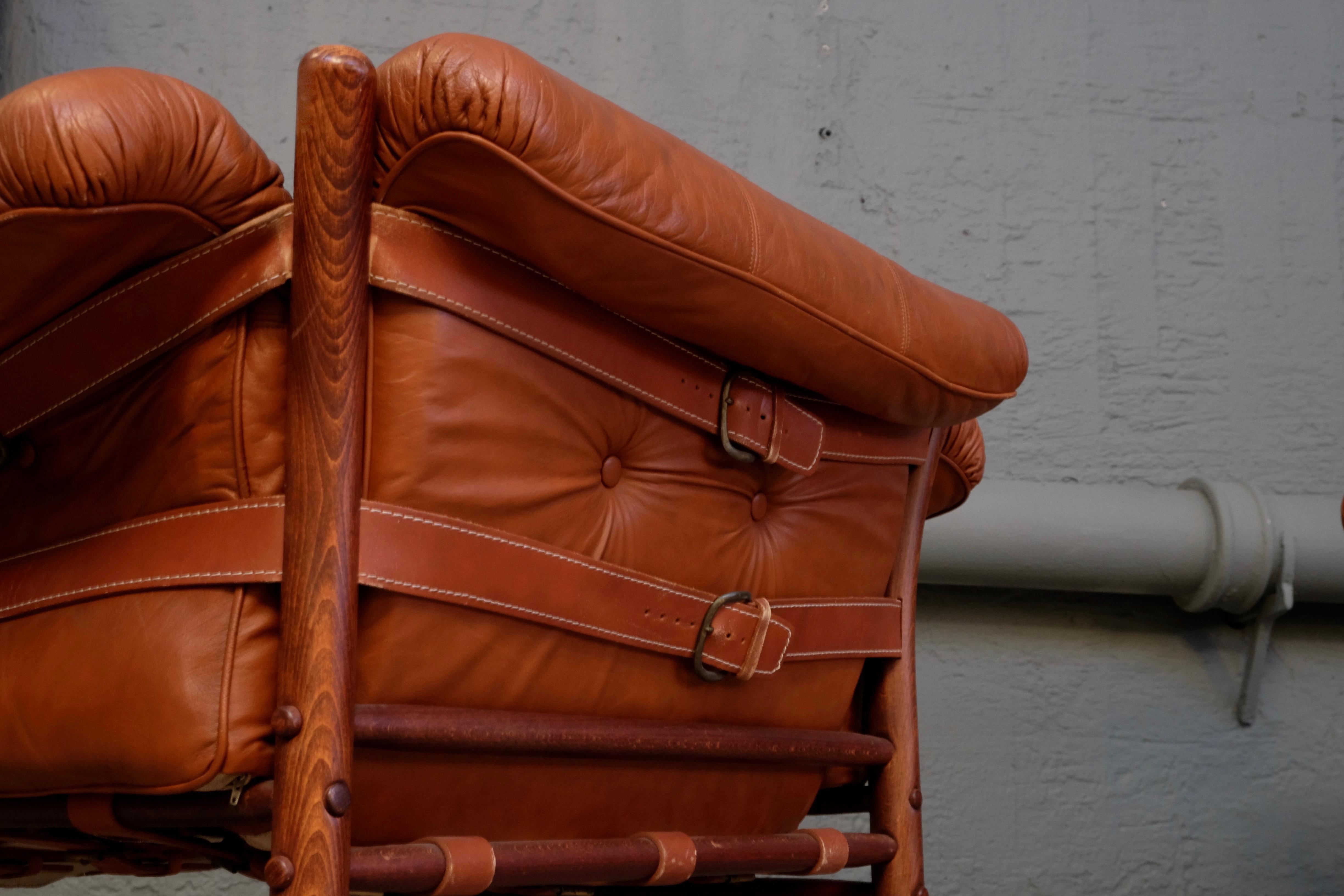 Pair of Arne Norell Easy Chairs Model Ilona, 1960s 3