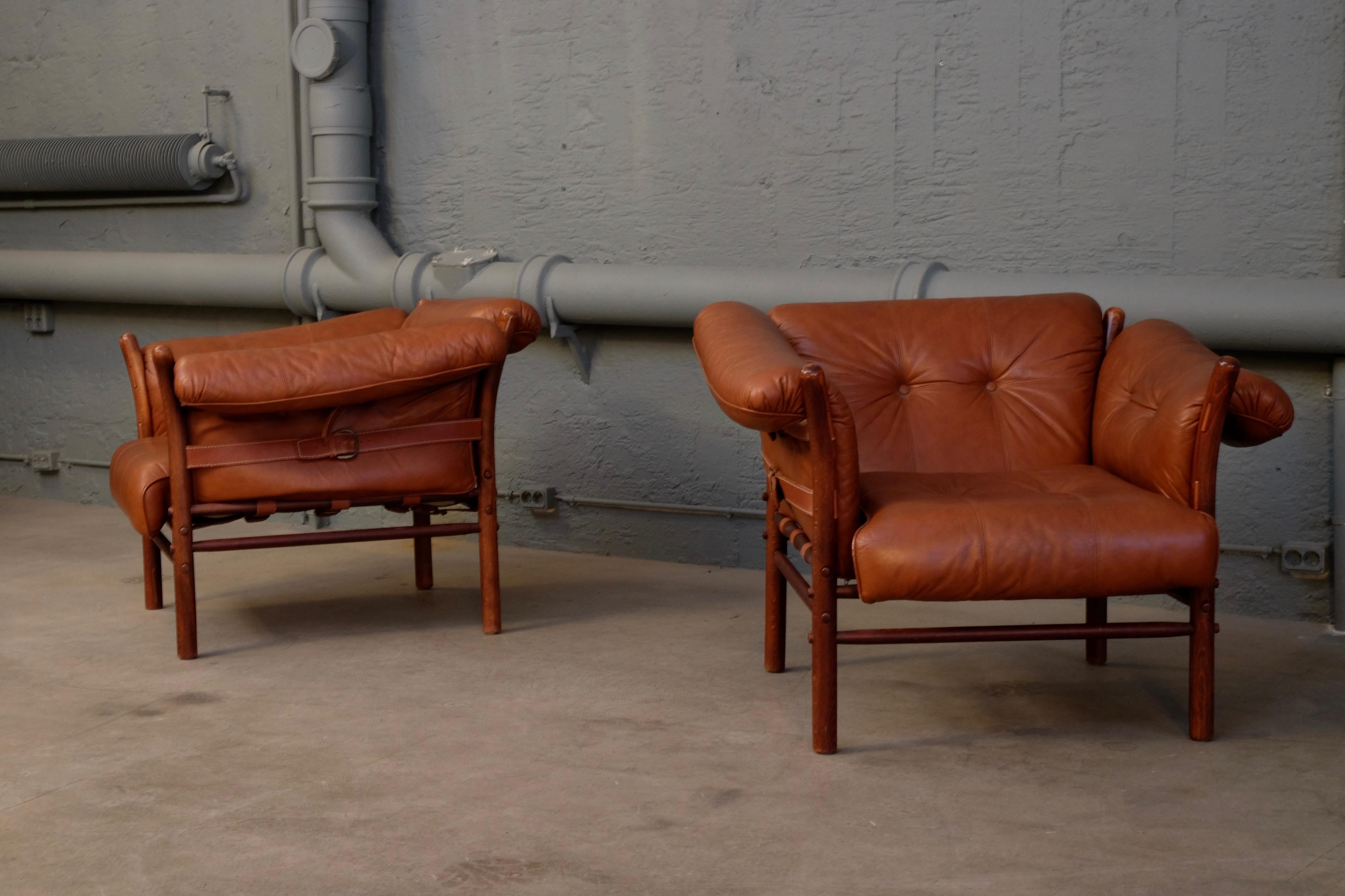 Pair of Arne Norell Easy Chairs Model Ilona, 1960s In Good Condition In Stockholm, SE