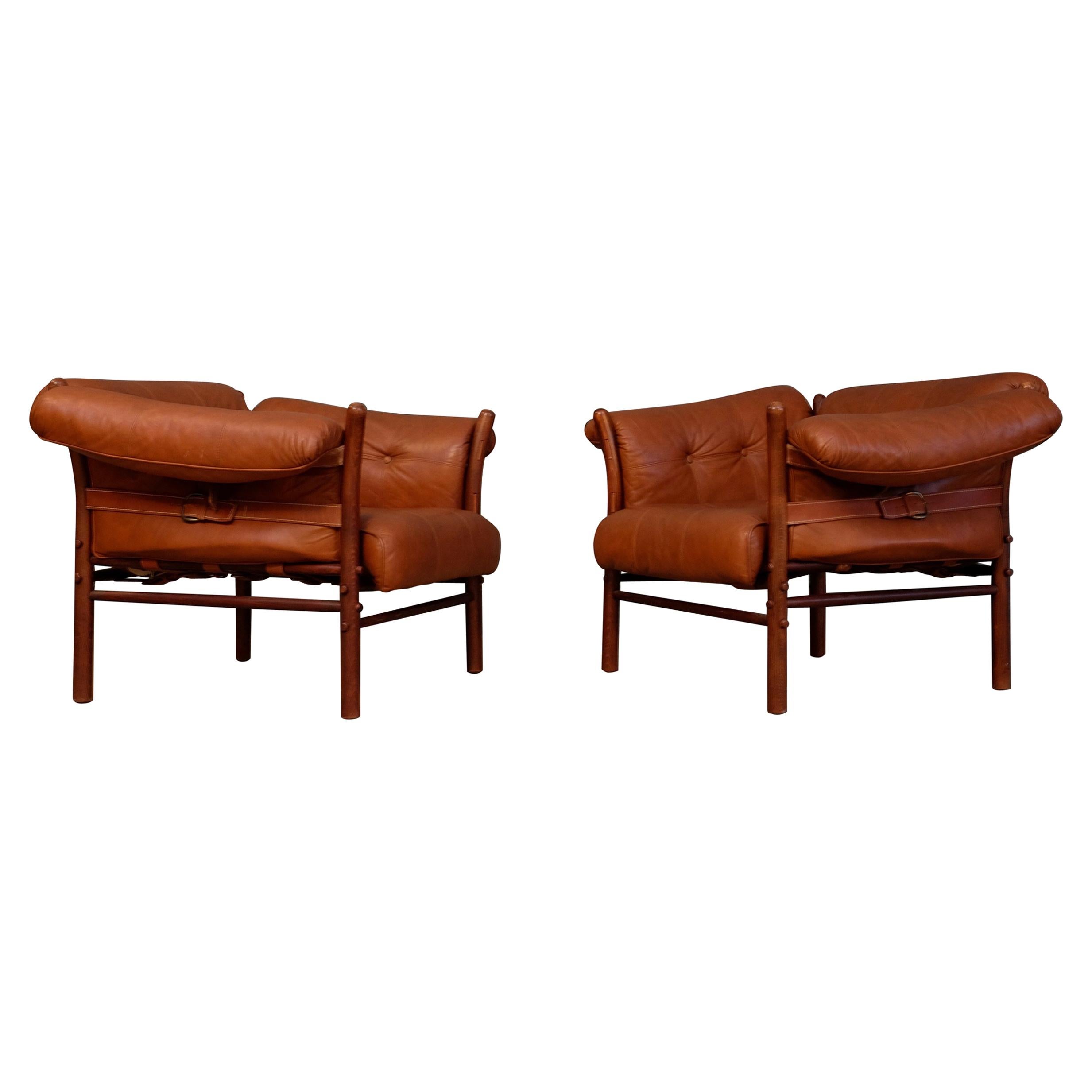 Pair of Arne Norell Easy Chairs Model Ilona, 1960s