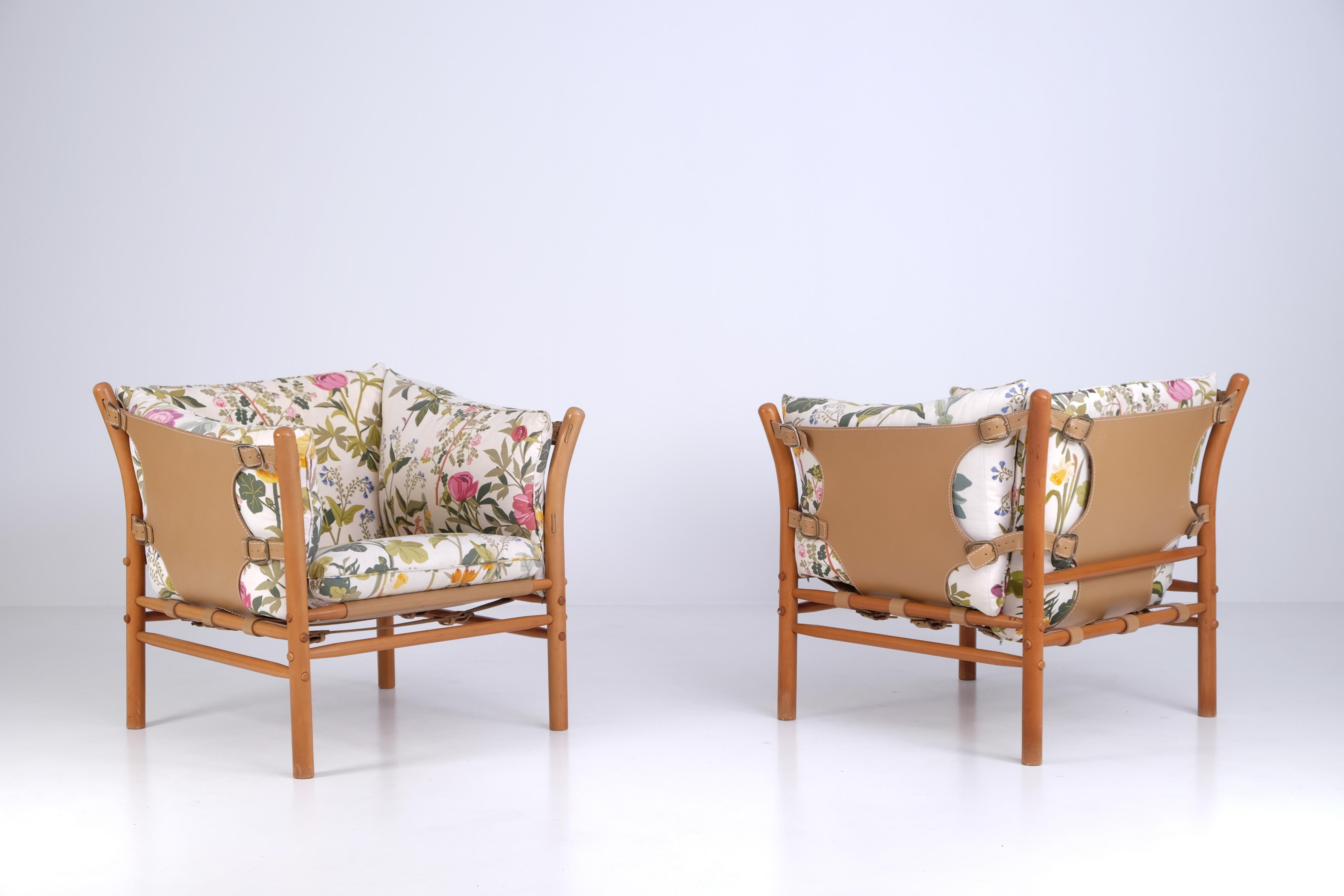 Scandinavian Modern Pair of Arne Norell Easy Chairs Model Ilona, 1970s For Sale