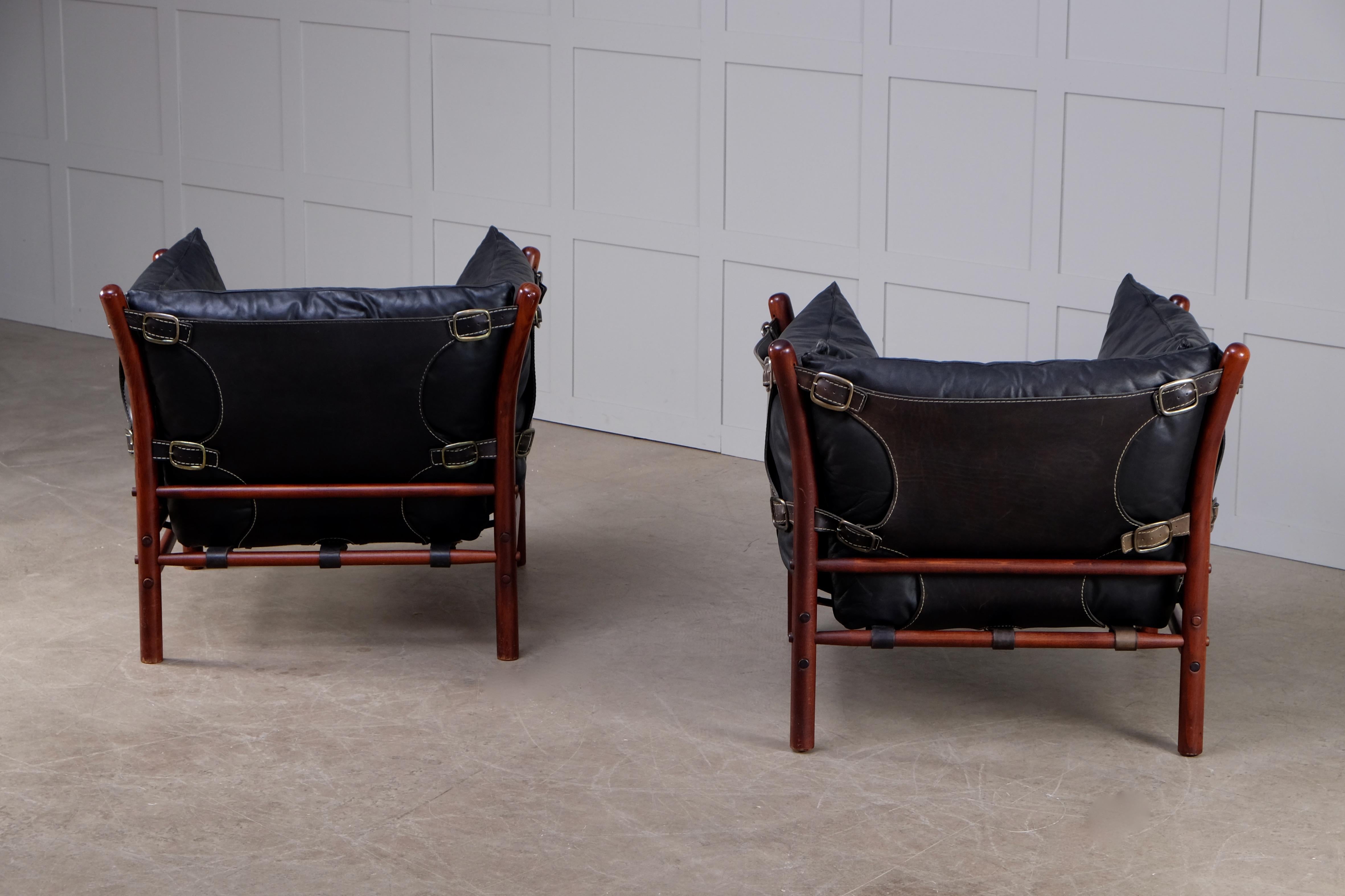 Pair of Arne Norell Easy Chairs Model Ilona, 1970s In Good Condition In Stockholm, SE