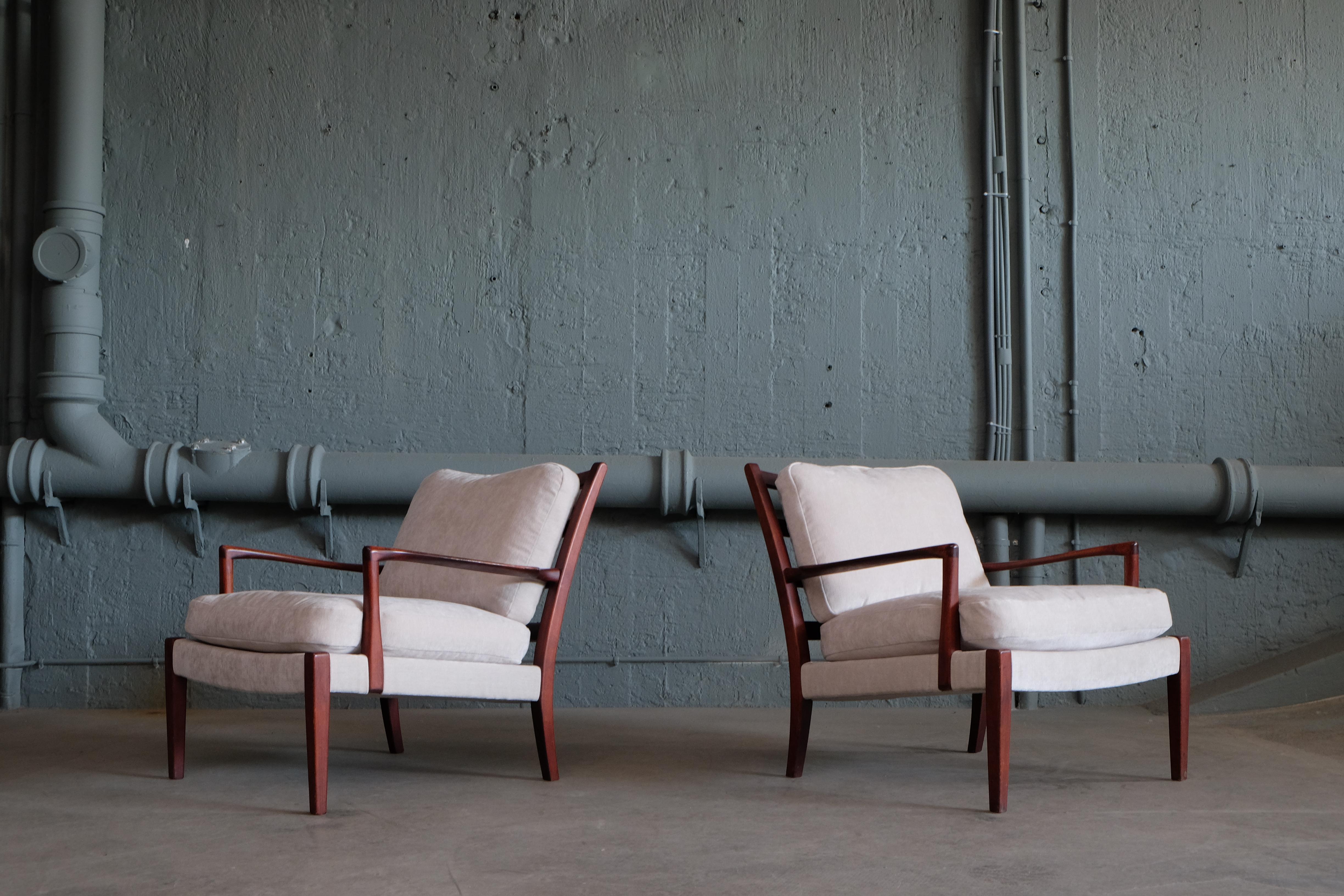 Pair of Arne Norell Easy Chairs Model 