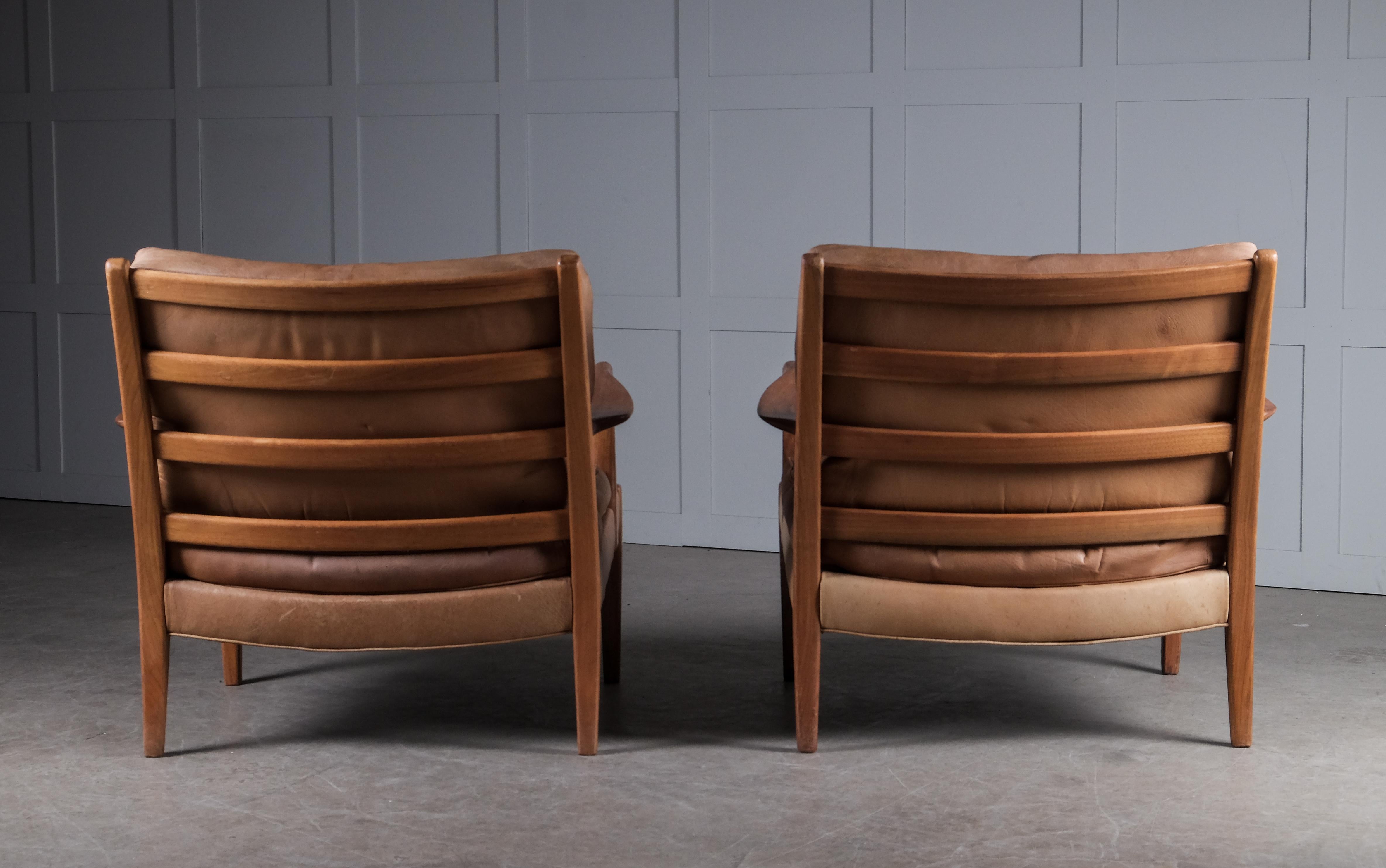 Pair of Arne Norell Easy Chairs Model 