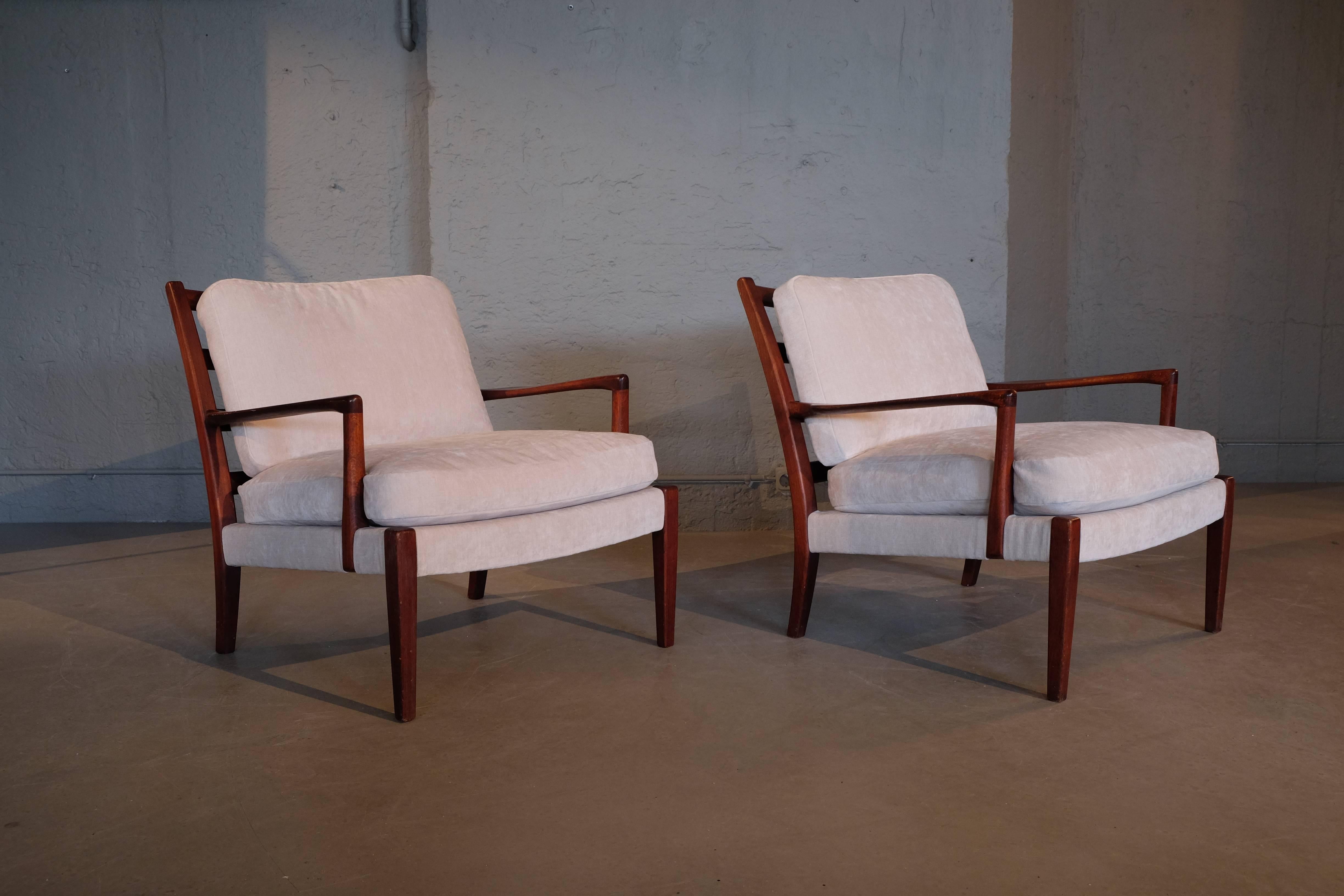 Pair of Arne Norell Easy Chairs Model 