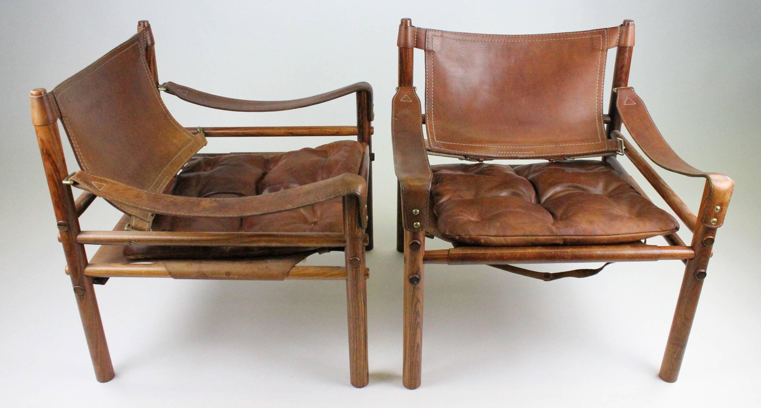 Pair of Arne Norell Easy Chairs Model Sirocco, 1960s 3