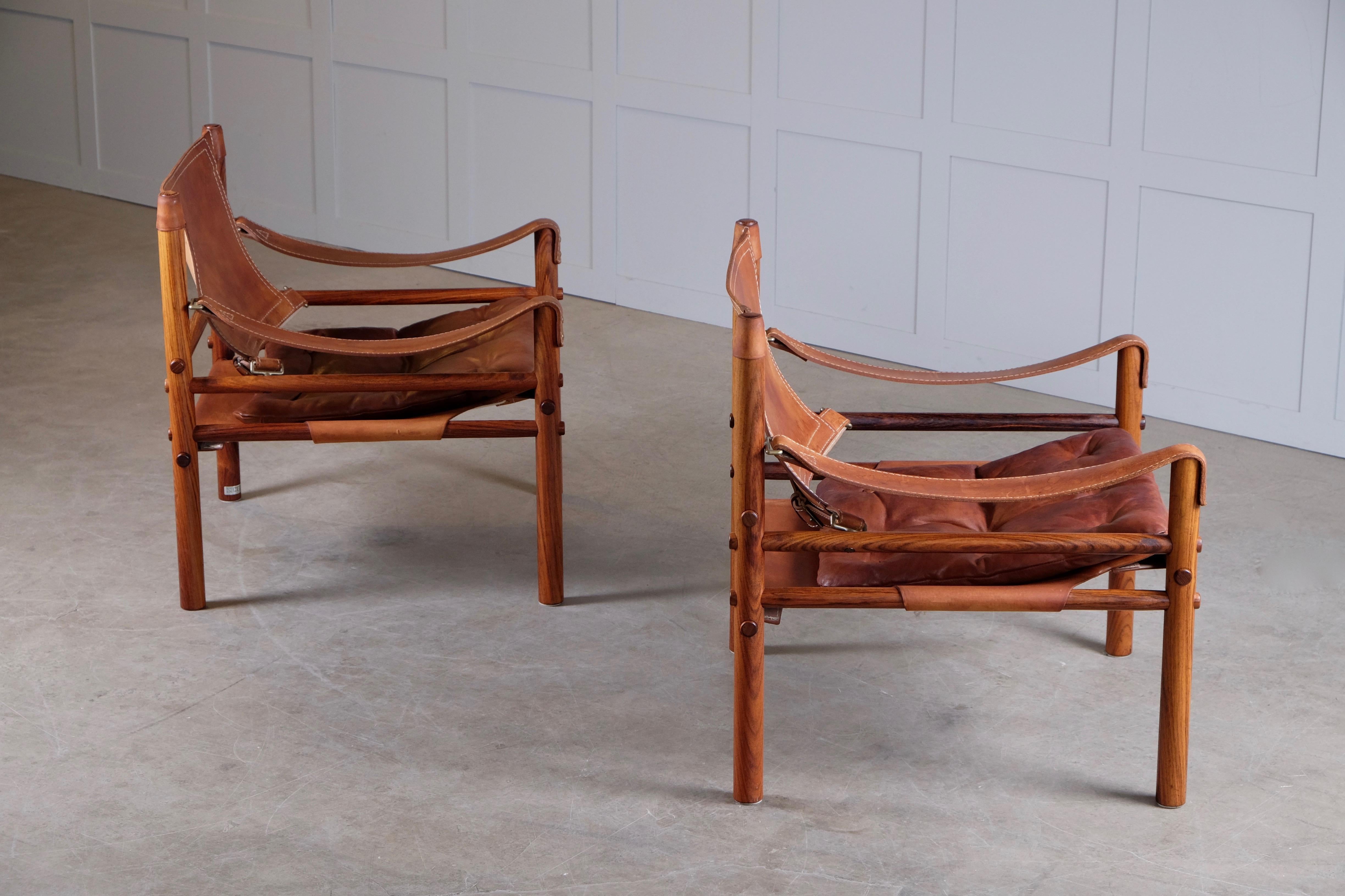 Pair of Arne Norell Easy Chairs Model Sirocco, 1960s 4