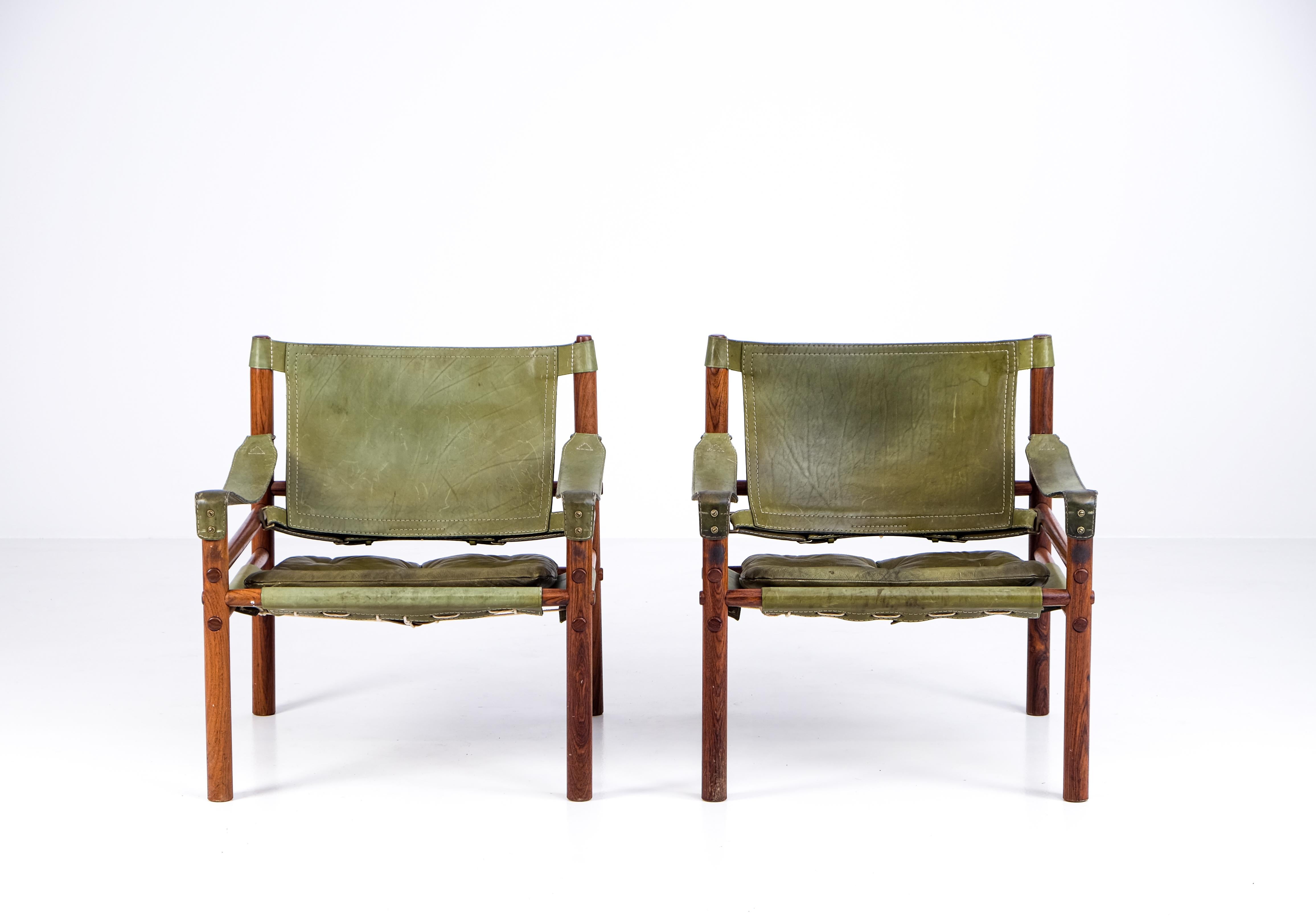 Pair of Arne Norell Easy Chairs Model Sirocco, 1960s 4