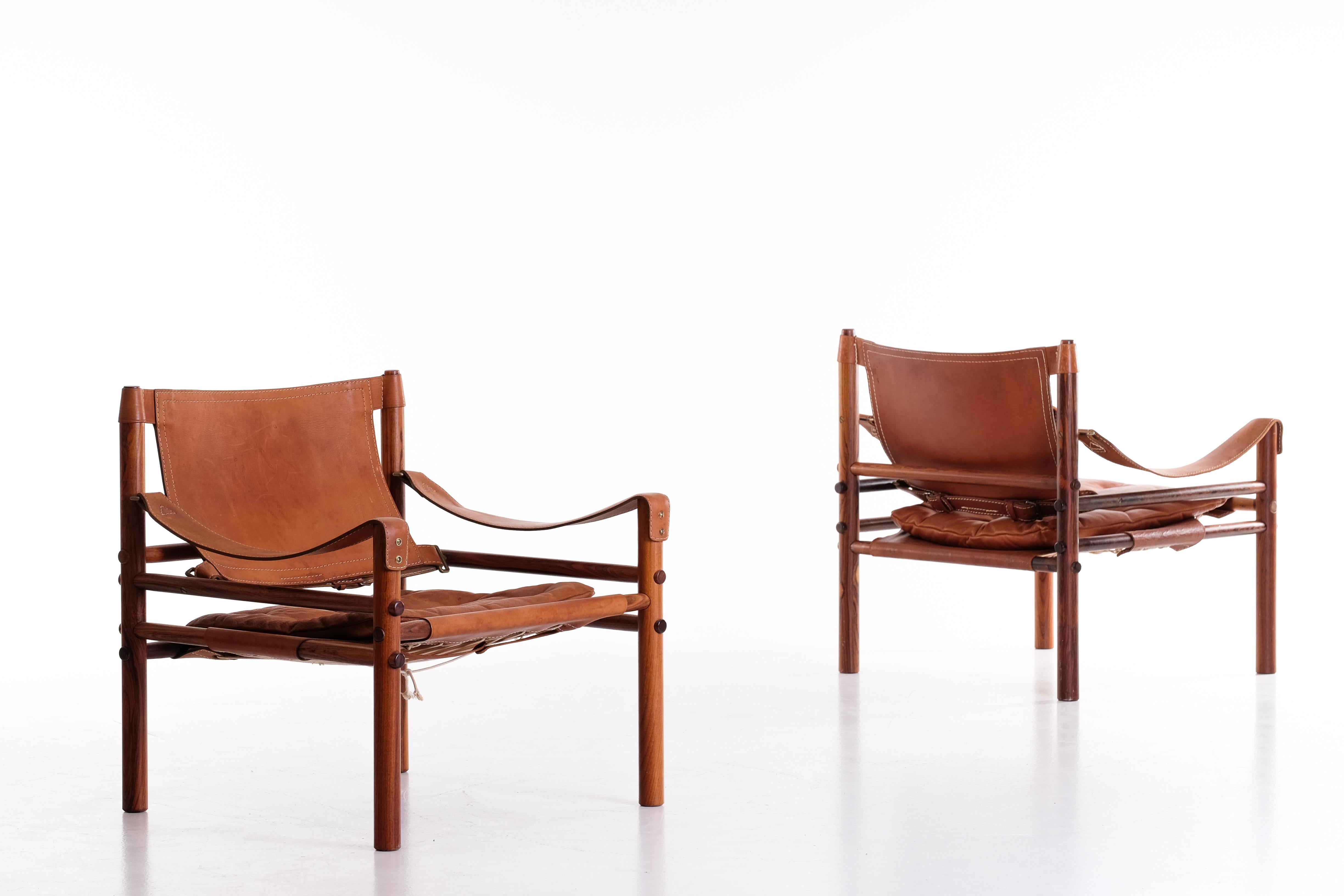 Pair of Arne Norell Easy Chairs Model Sirocco, 1960s For Sale 2