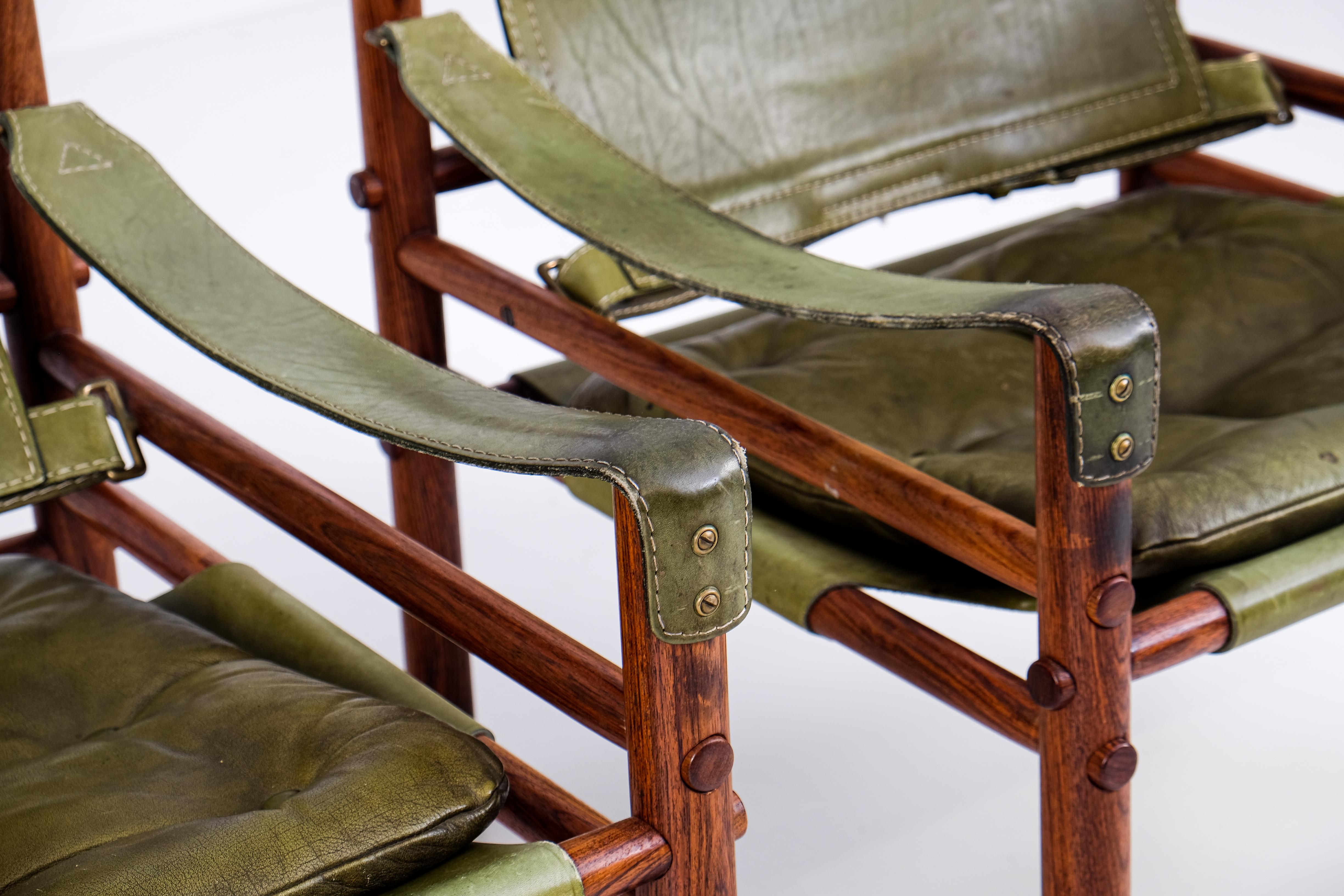 Pair of Arne Norell Easy Chairs Model Sirocco, 1960s 5