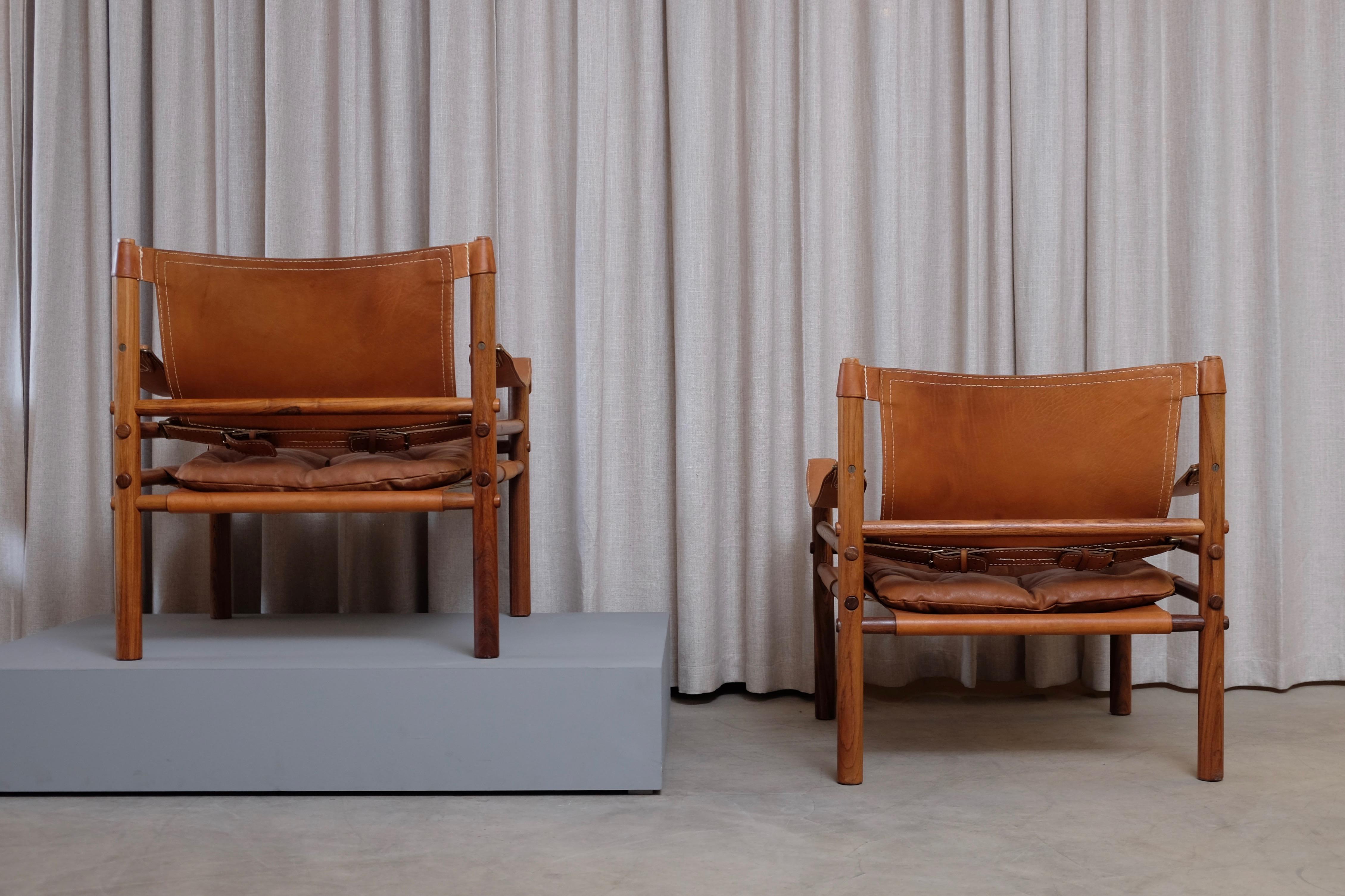 Pair of Arne Norell Easy Chairs Model Sirocco, 1960s 8