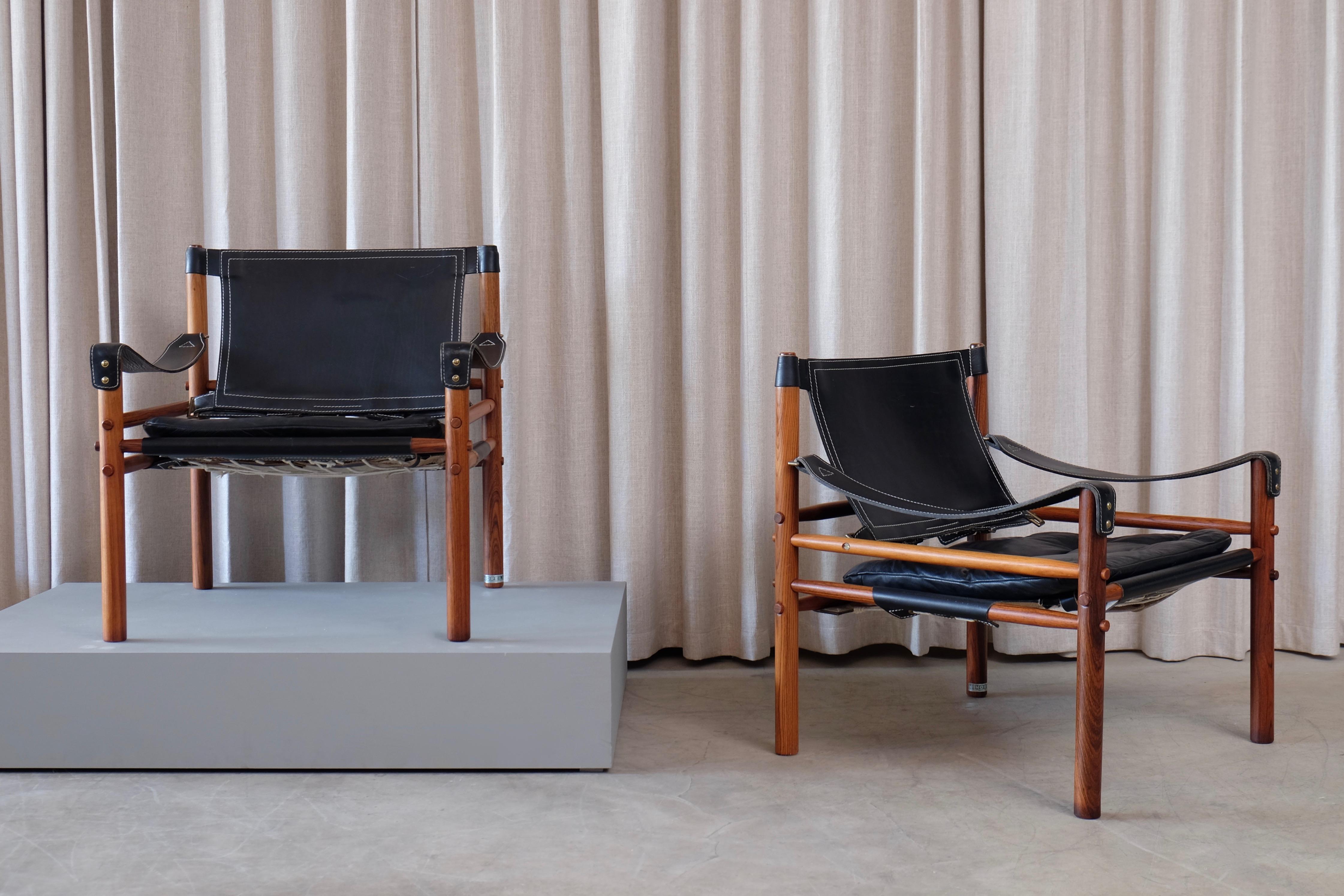 Pair of Arne Norell Easy Chairs Model Sirocco, 1960s 9