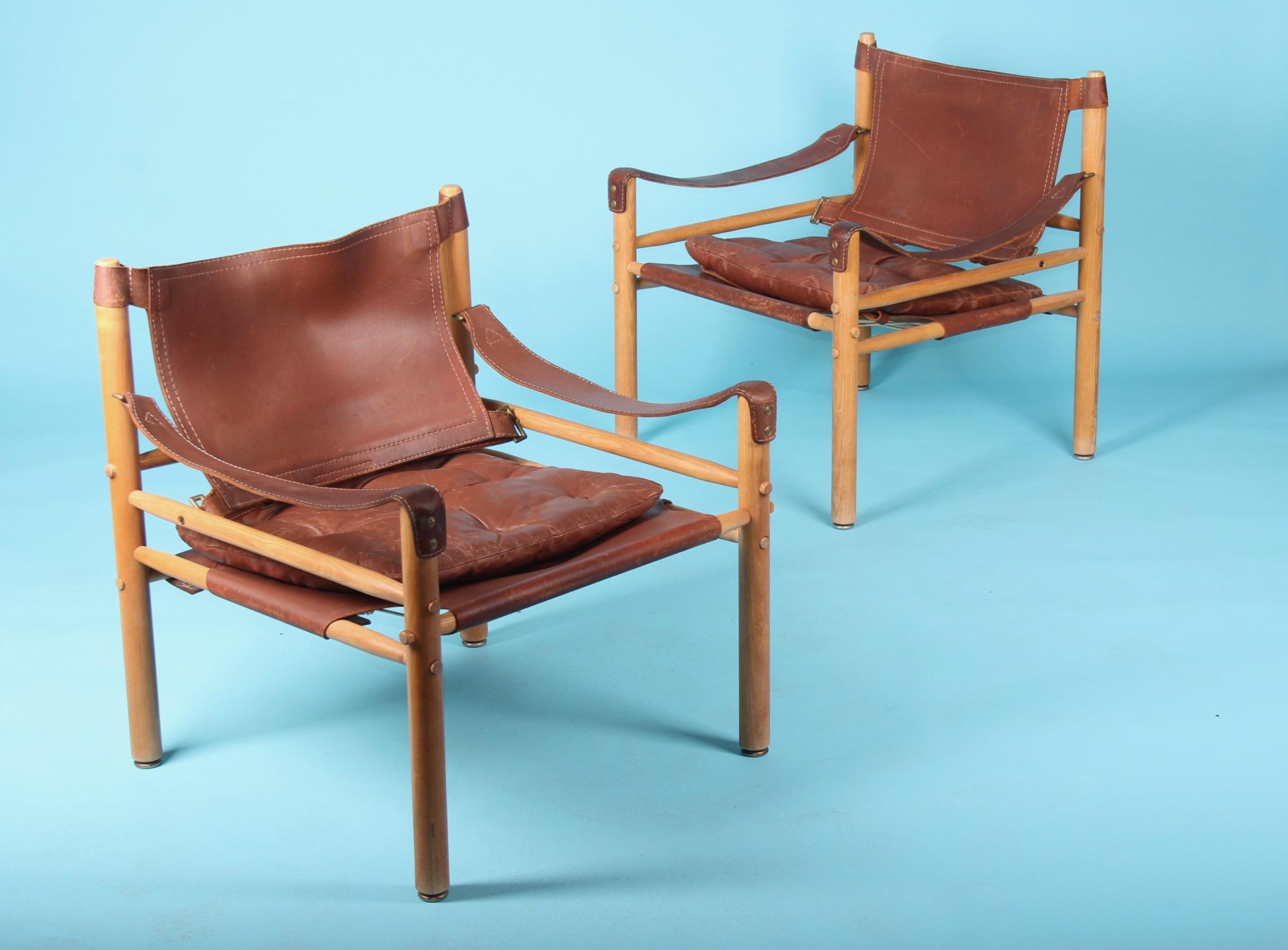 Pair of Arne Norell Easy Chairs Model Sirocco, 1960s In Good Condition In grand Lancy, CH