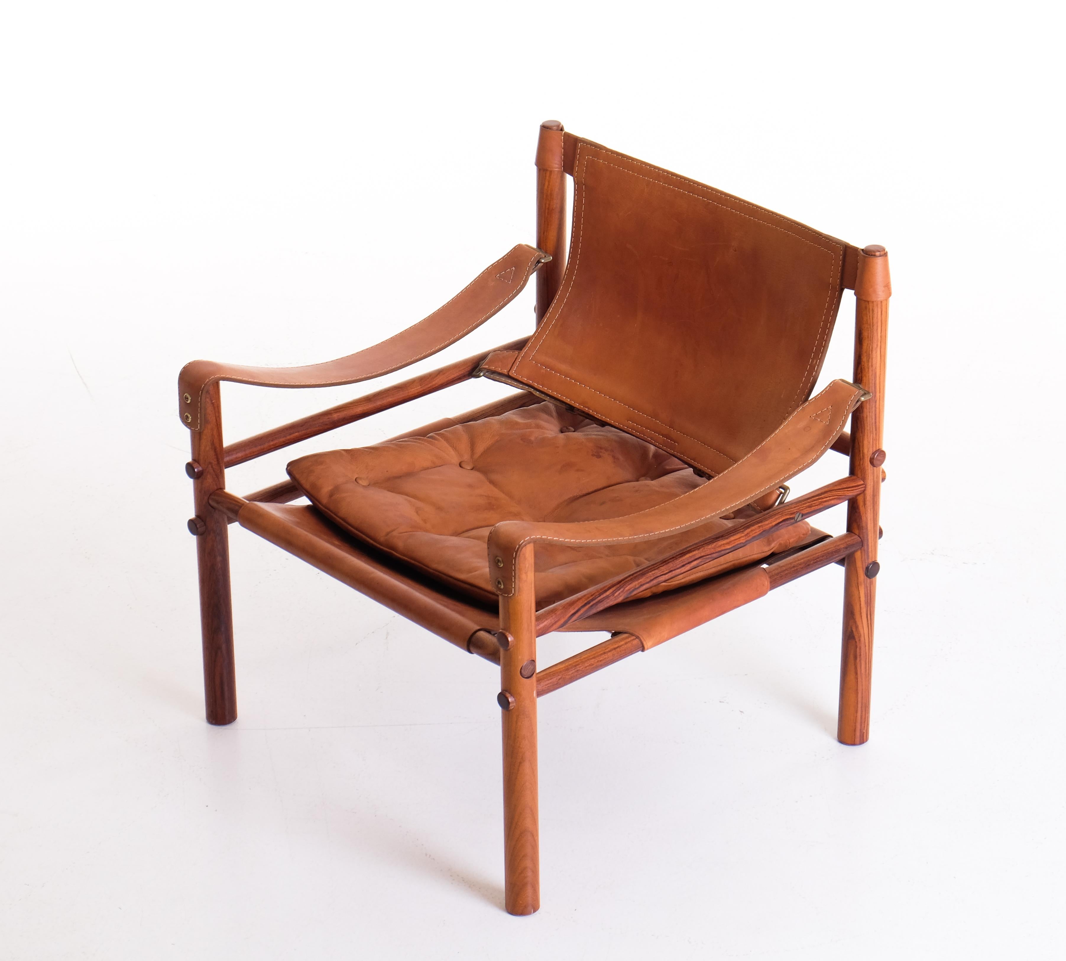 Swedish Pair of Arne Norell Easy Chairs Model Sirocco, 1960s