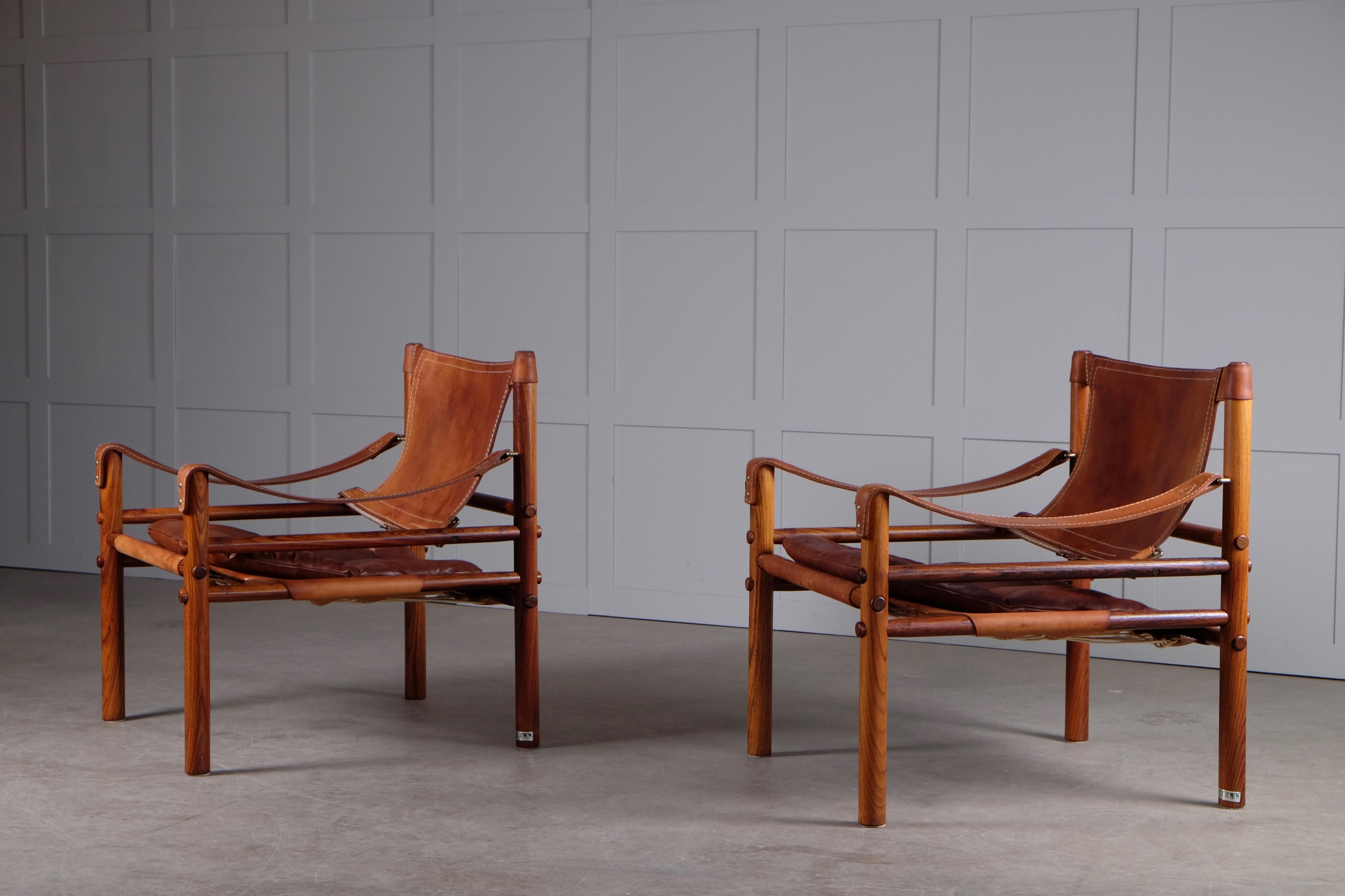 Pair of Arne Norell Easy Chairs Model Sirocco, 1960s In Good Condition In Stockholm, SE