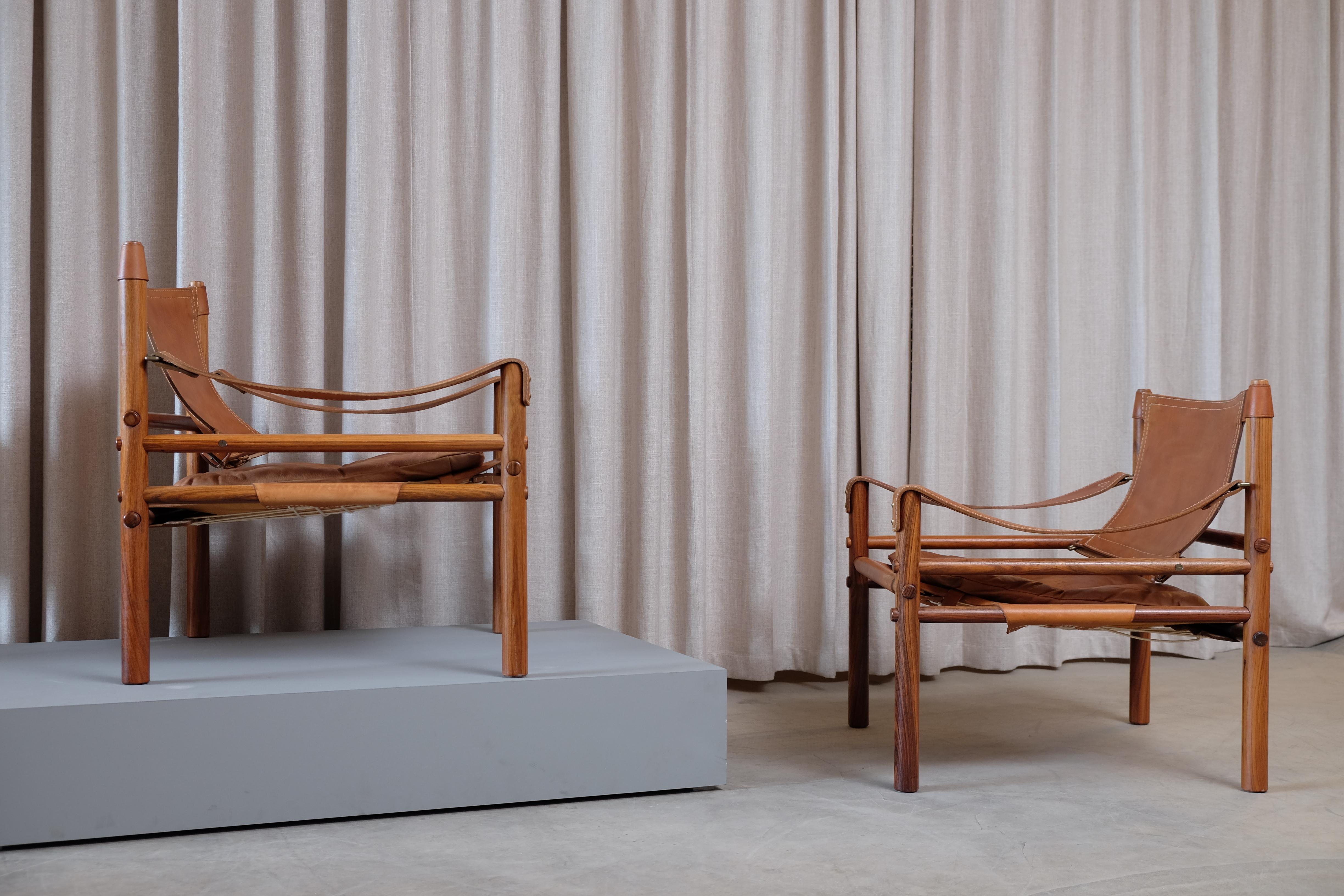 Mid-20th Century Pair of Arne Norell Easy Chairs Model Sirocco, 1960s