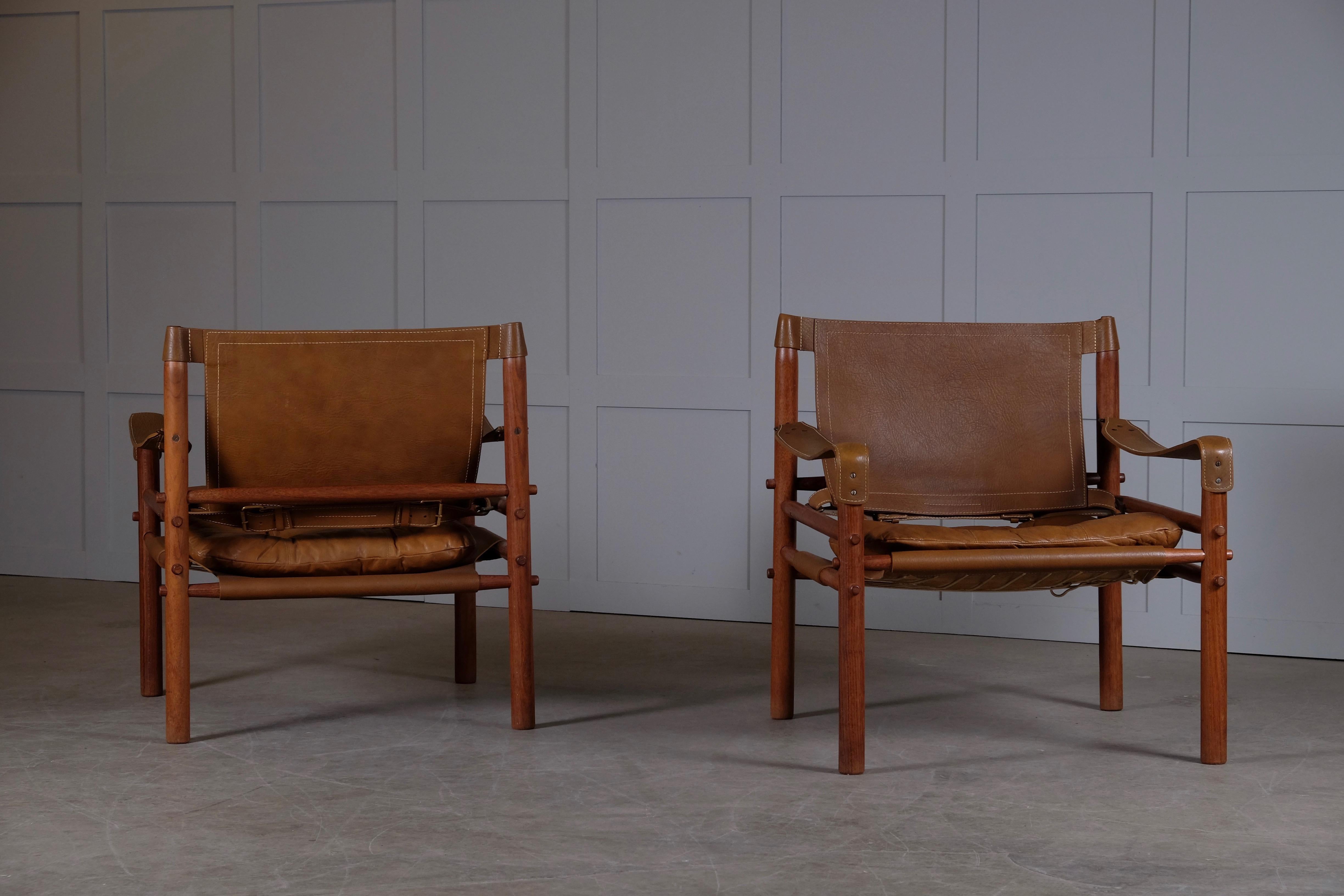 Late 20th Century Pair of Arne Norell Easy Chairs Model Sirocco, 1960s