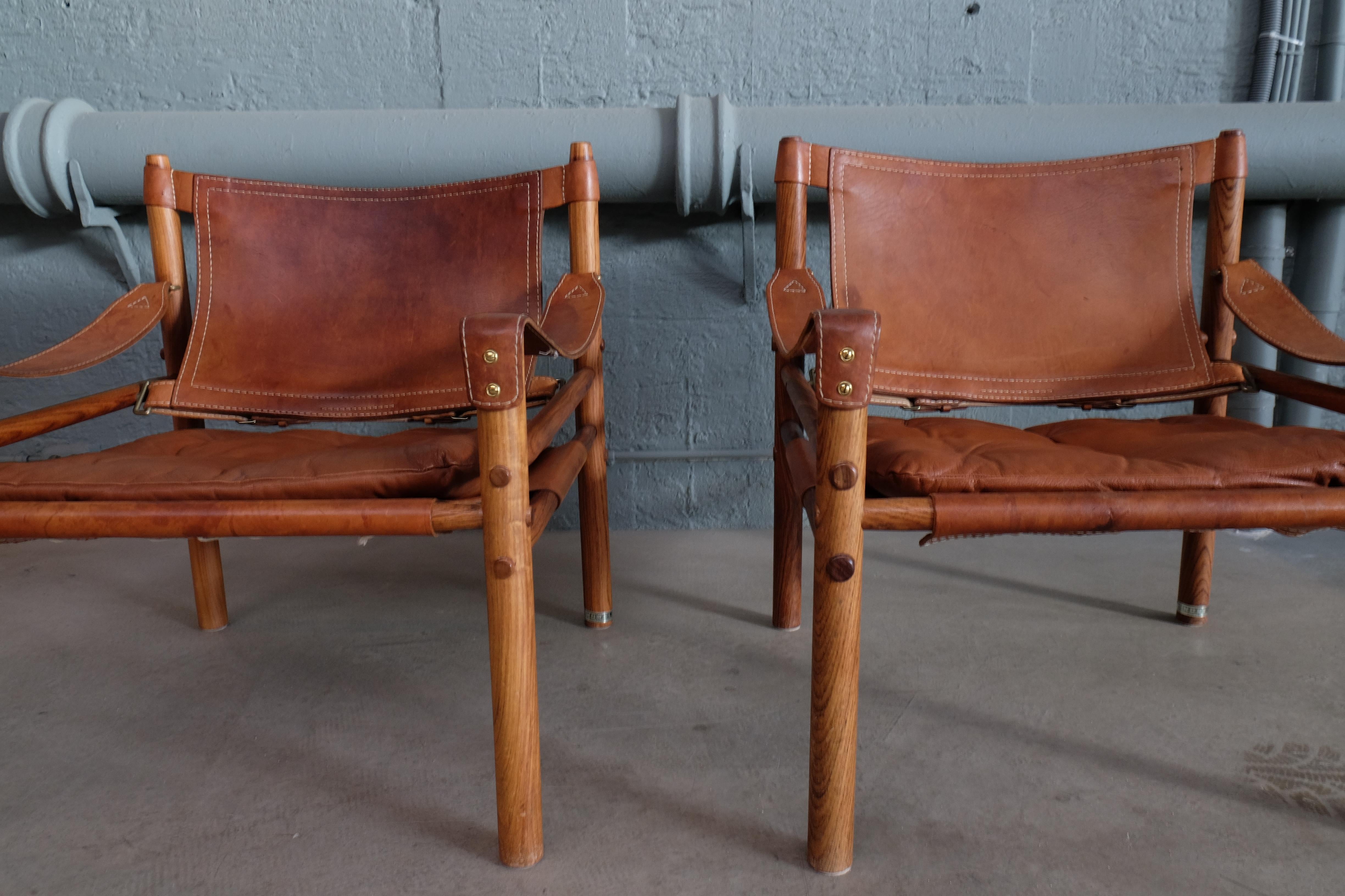 Pair of Arne Norell Easy Chairs Model Sirocco, 1960s 1