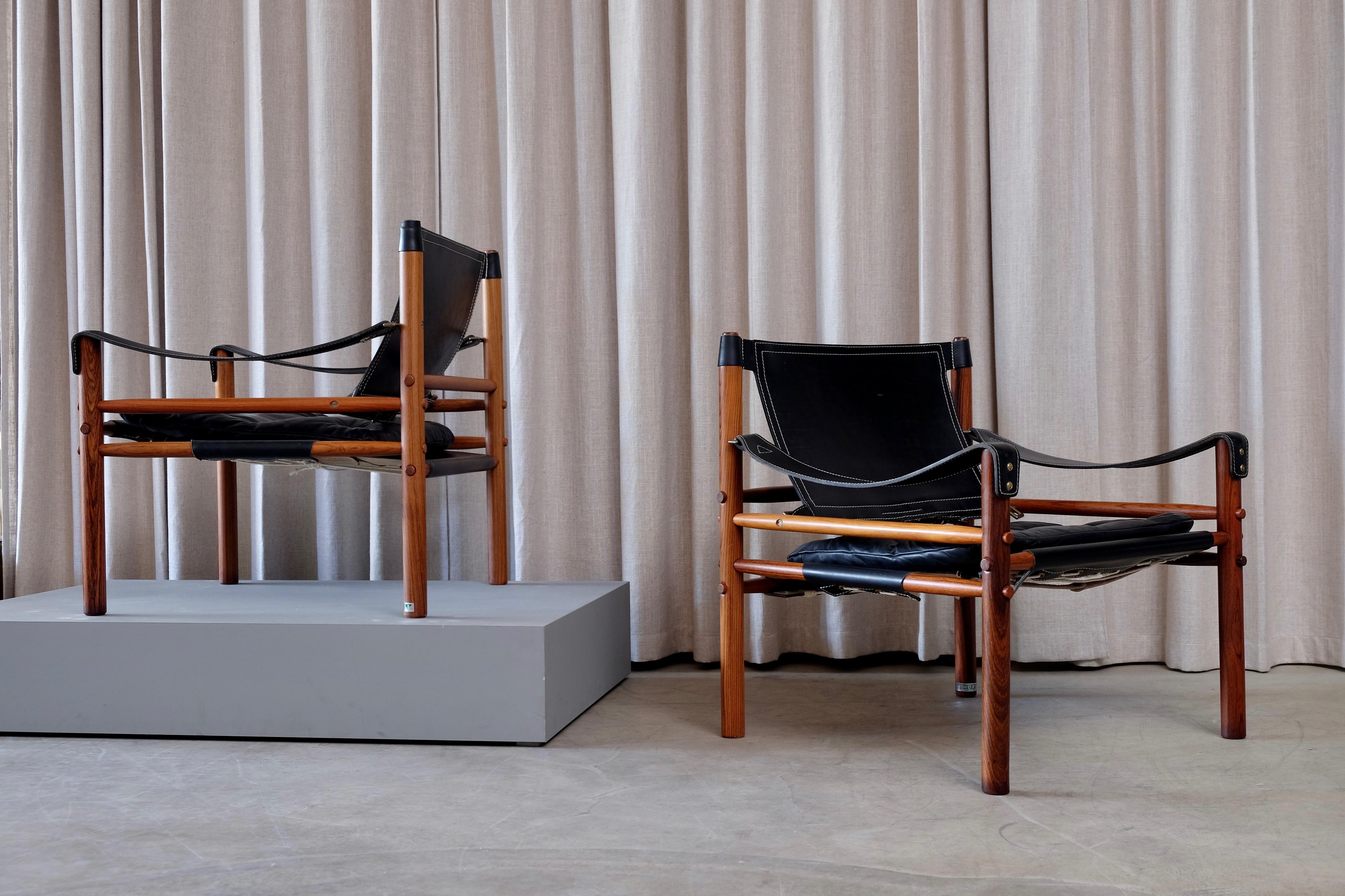 Pair of Arne Norell Easy Chairs Model Sirocco, 1960s 1