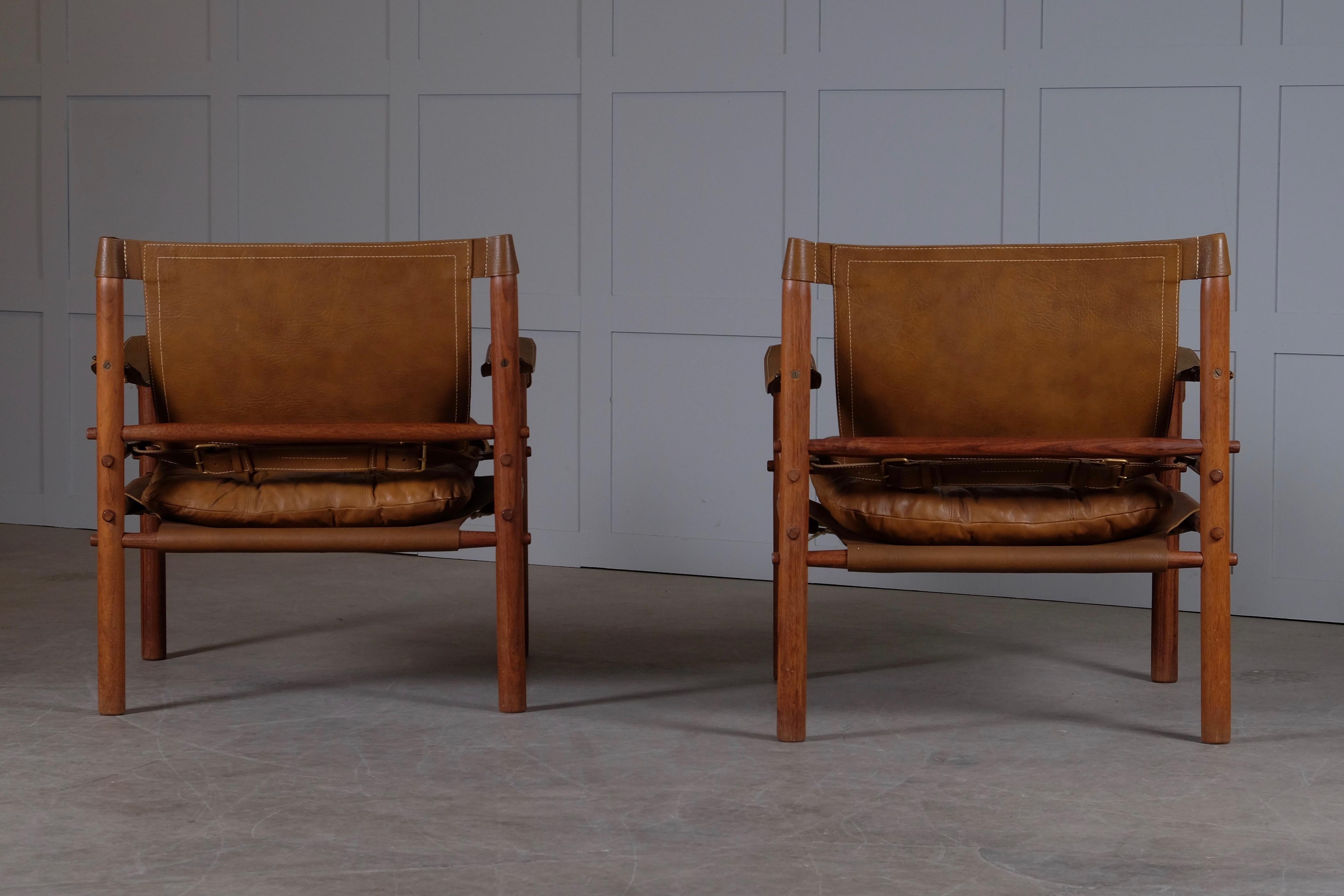 Pair of Arne Norell Easy Chairs Model Sirocco, 1960s 1