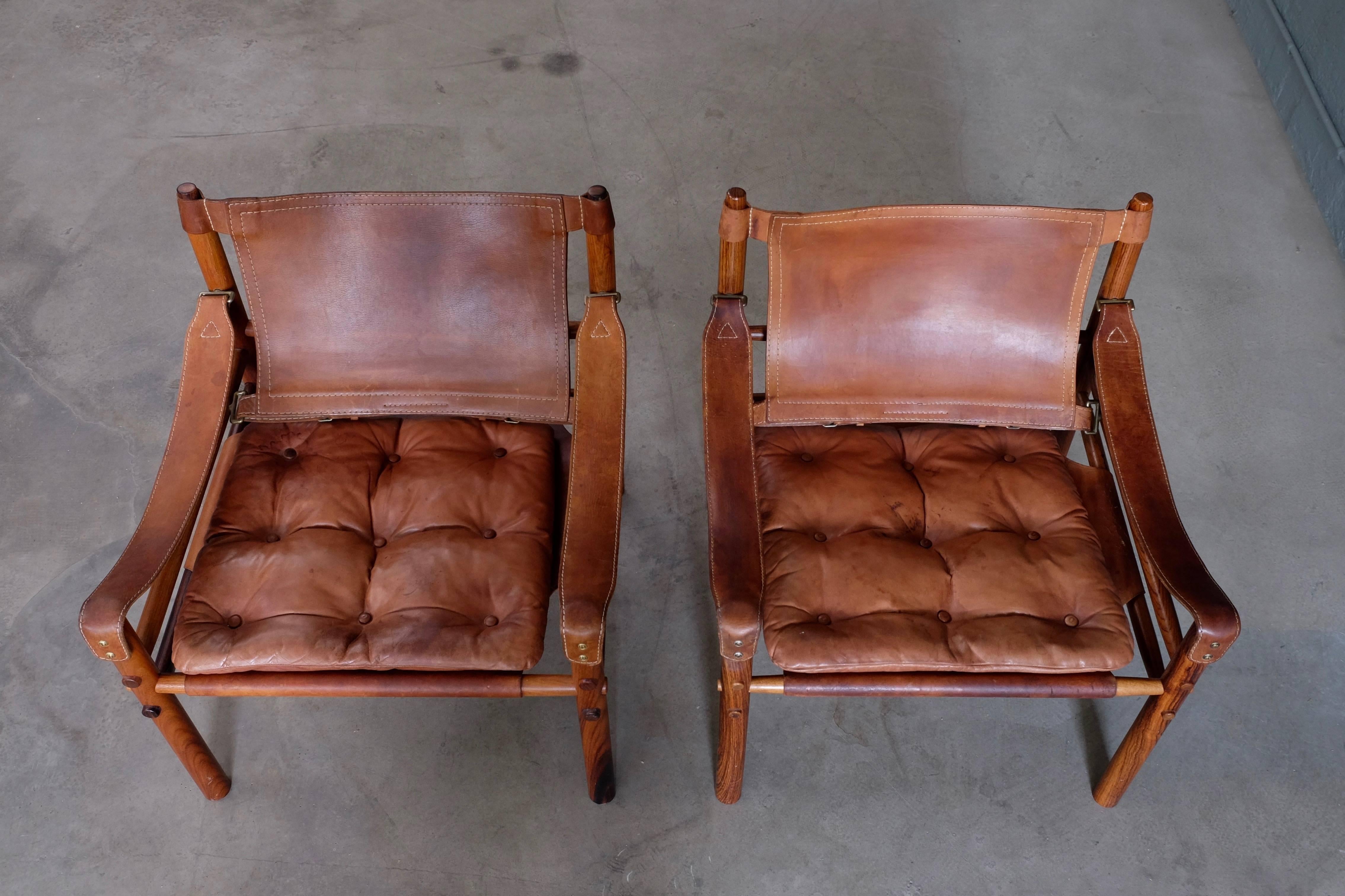 Pair of Arne Norell Easy Chairs Model Sirocco, 1960s 2