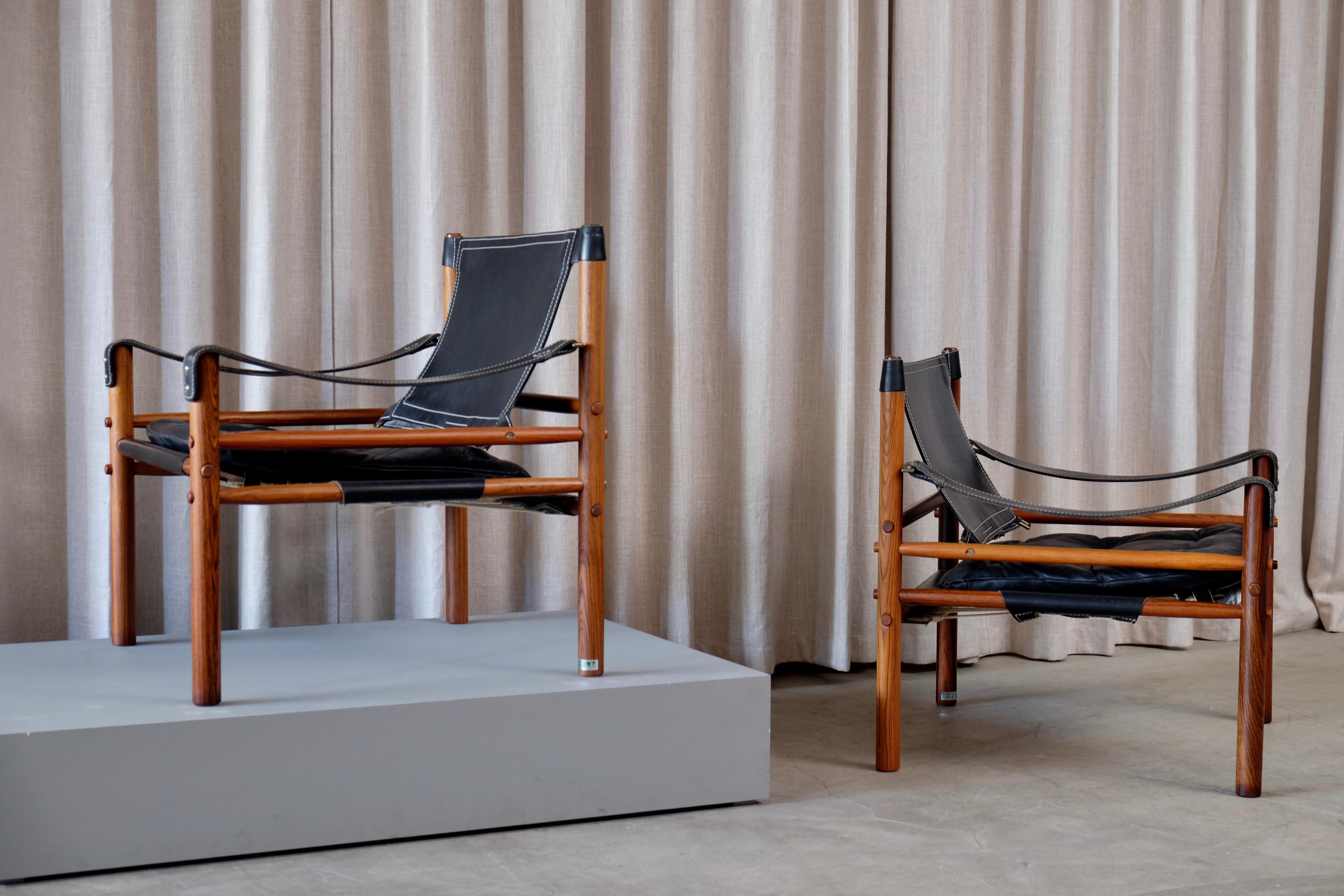 Pair of Arne Norell Easy Chairs Model Sirocco, 1960s 2